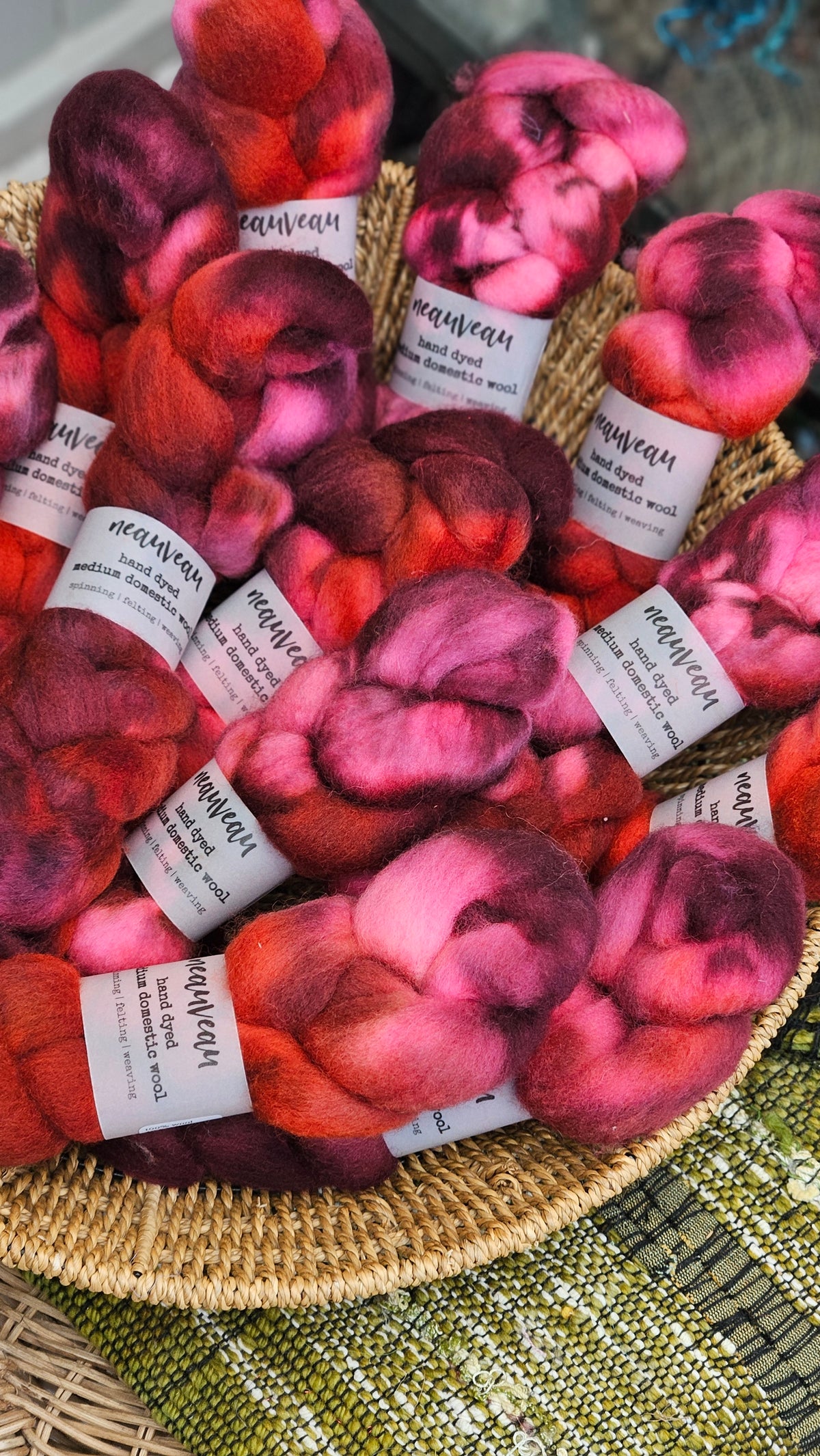 Scarlet Ibis - hand dyed domestic wool roving for felting and blending - 2 ounces | 57 grams