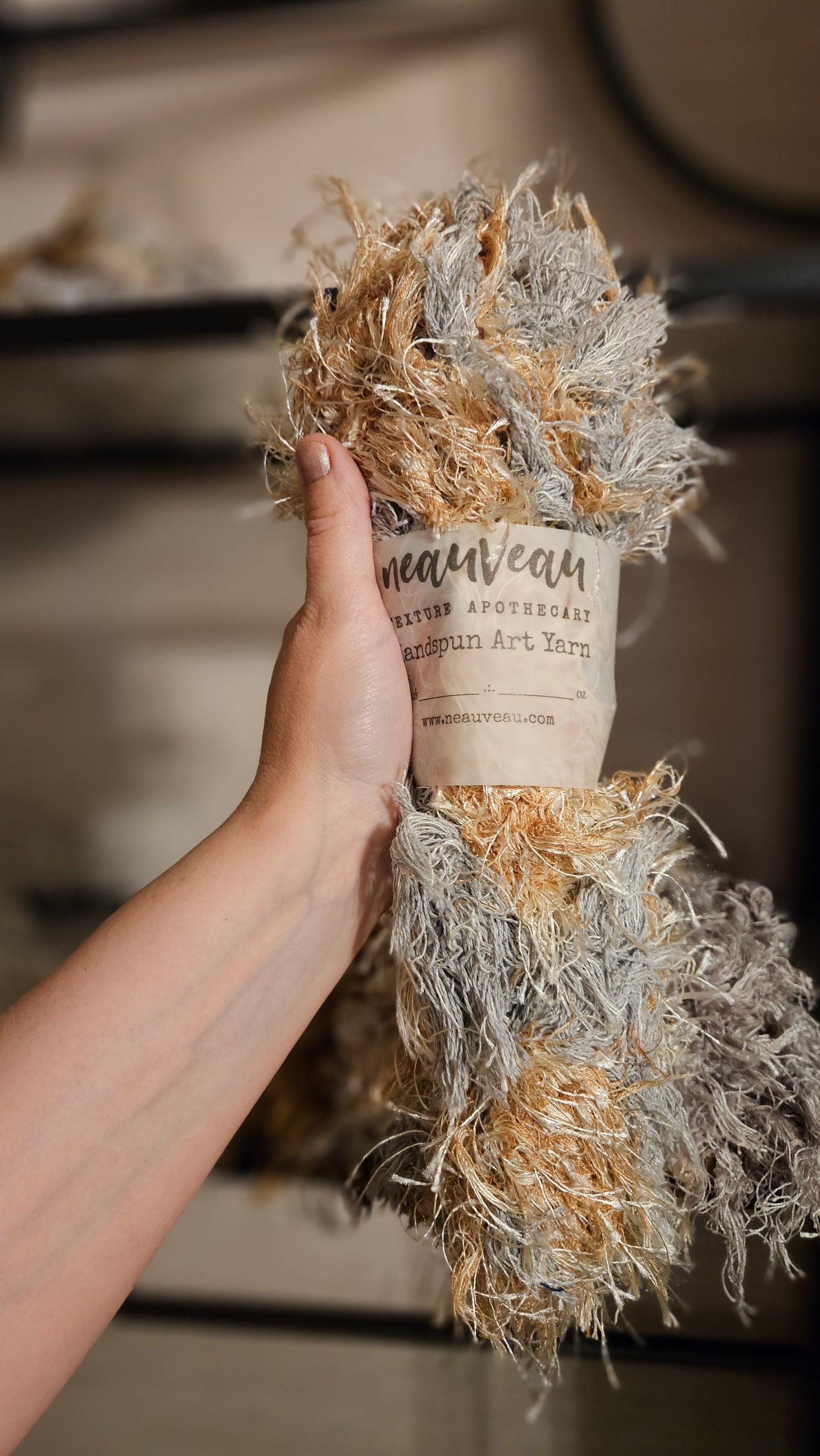 6 Skeins of Super Bulky Experimental Fringe Garland Shaggy Boa Selvedge Yarn