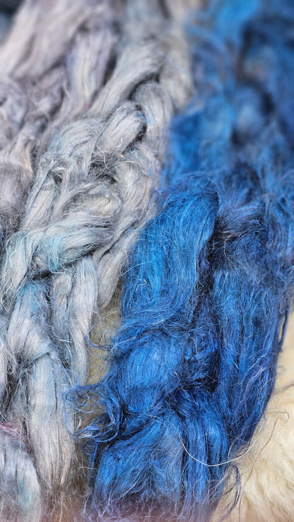 SCEPTER - rare hand-dyed hemp top for carding into art batts - 2 ounces |  grams