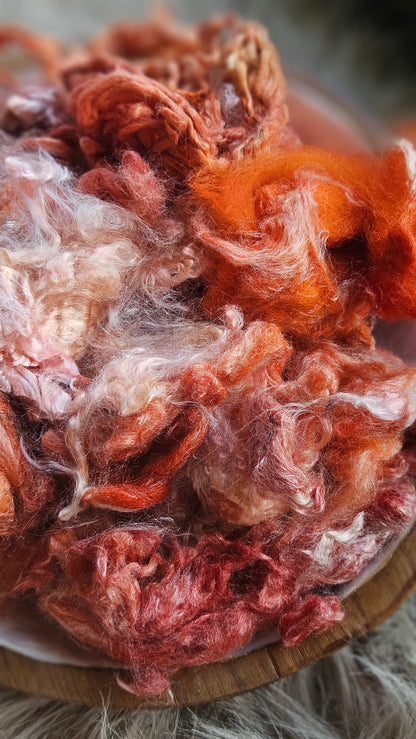 Rum Punch - wool & bamboo blend for spinning & felting - 5 oz |  142 g