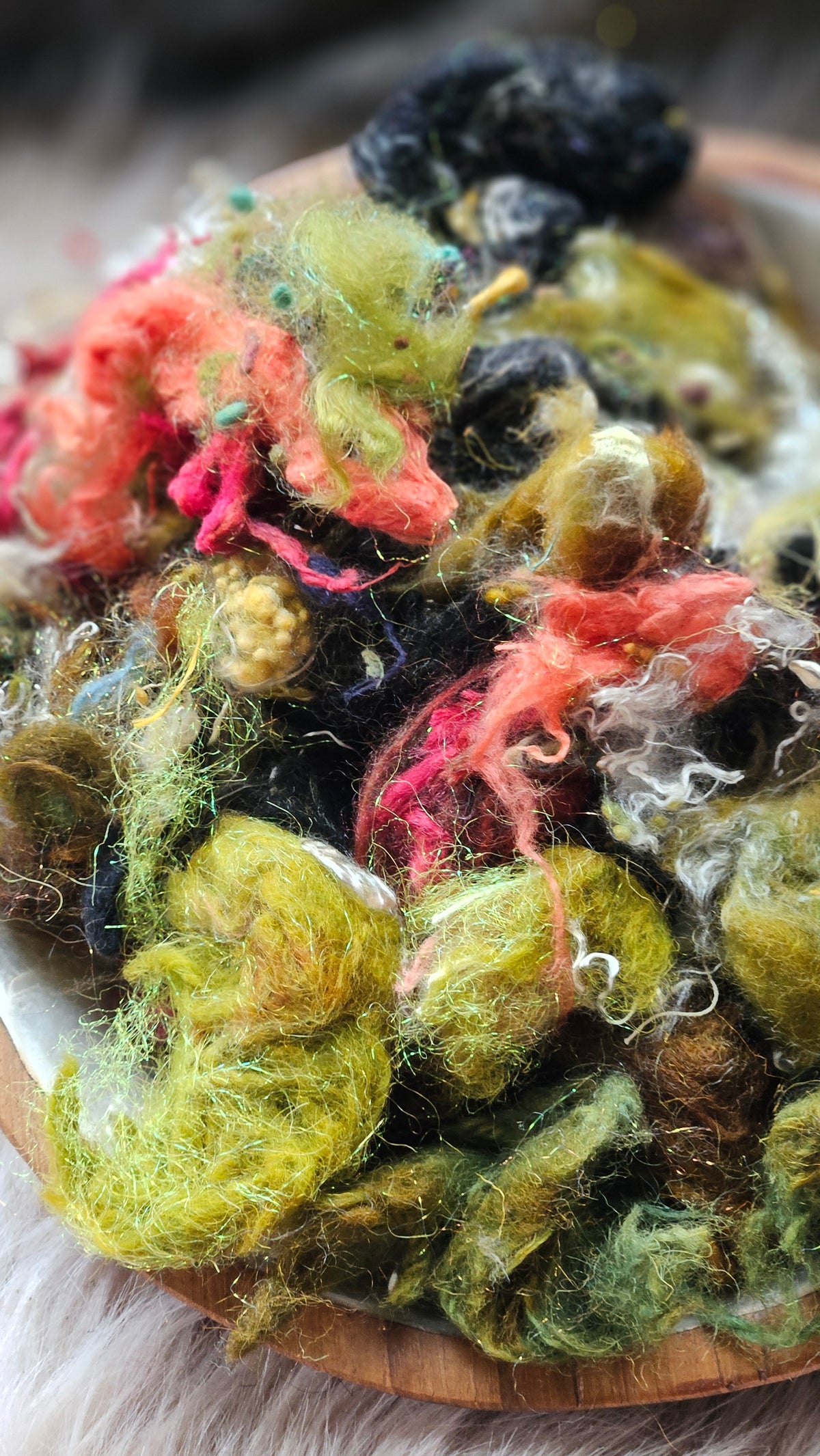 Soft Rebellion - hand-dyed wool alpaca bamboo texture blend - 4 ounces | 114 grams