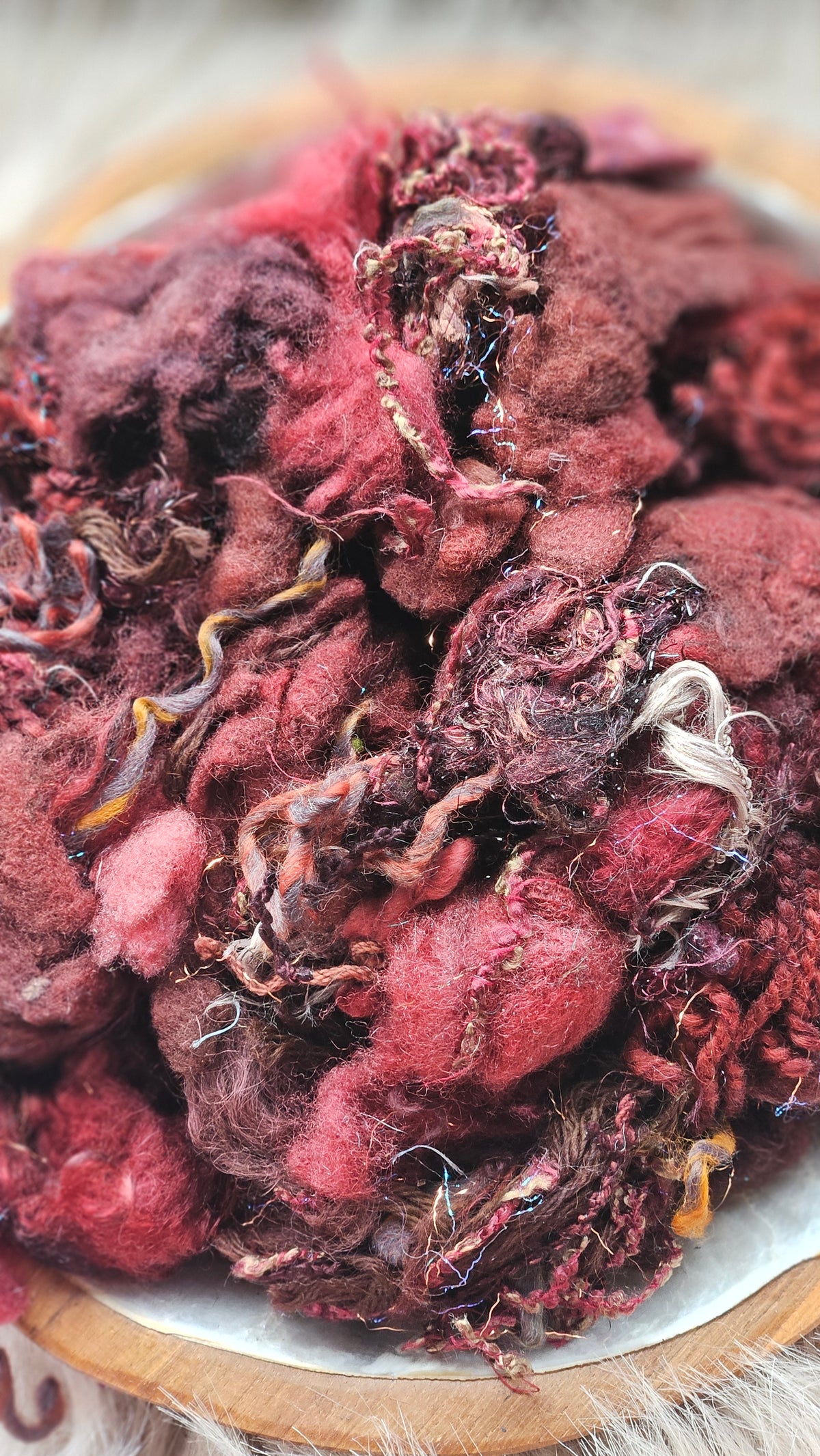 Velvet Gravity - hand-dyed wool alpaca bamboo texture blend - 4 ounces | 114 grams