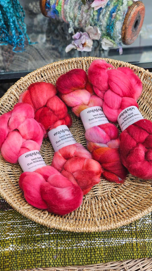 Joshua - hand dyed fine wool roving for felting and blending - 2 ounces | 57 grams