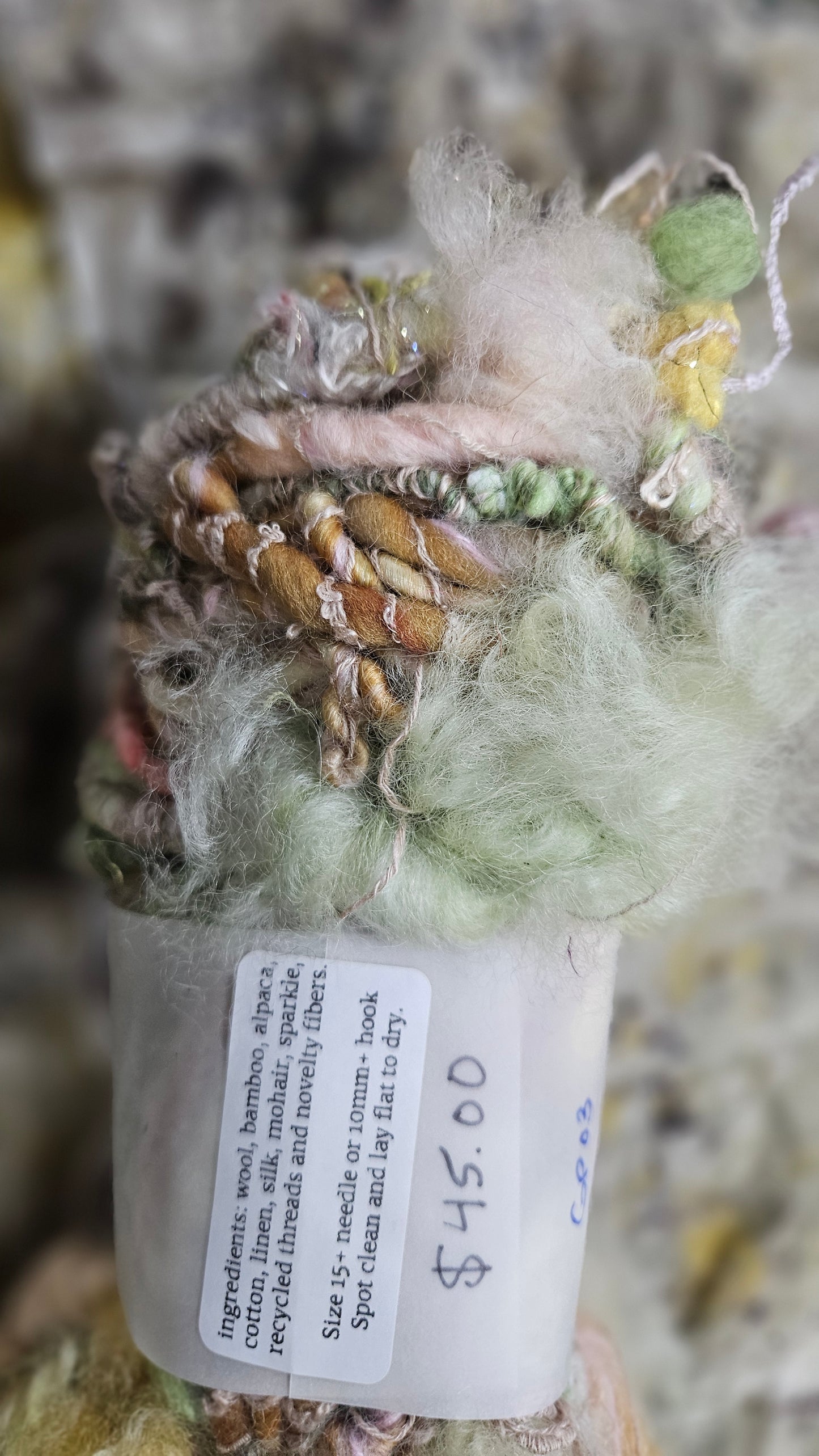 Handspun Bulky Art Yarn - Garden Party 03