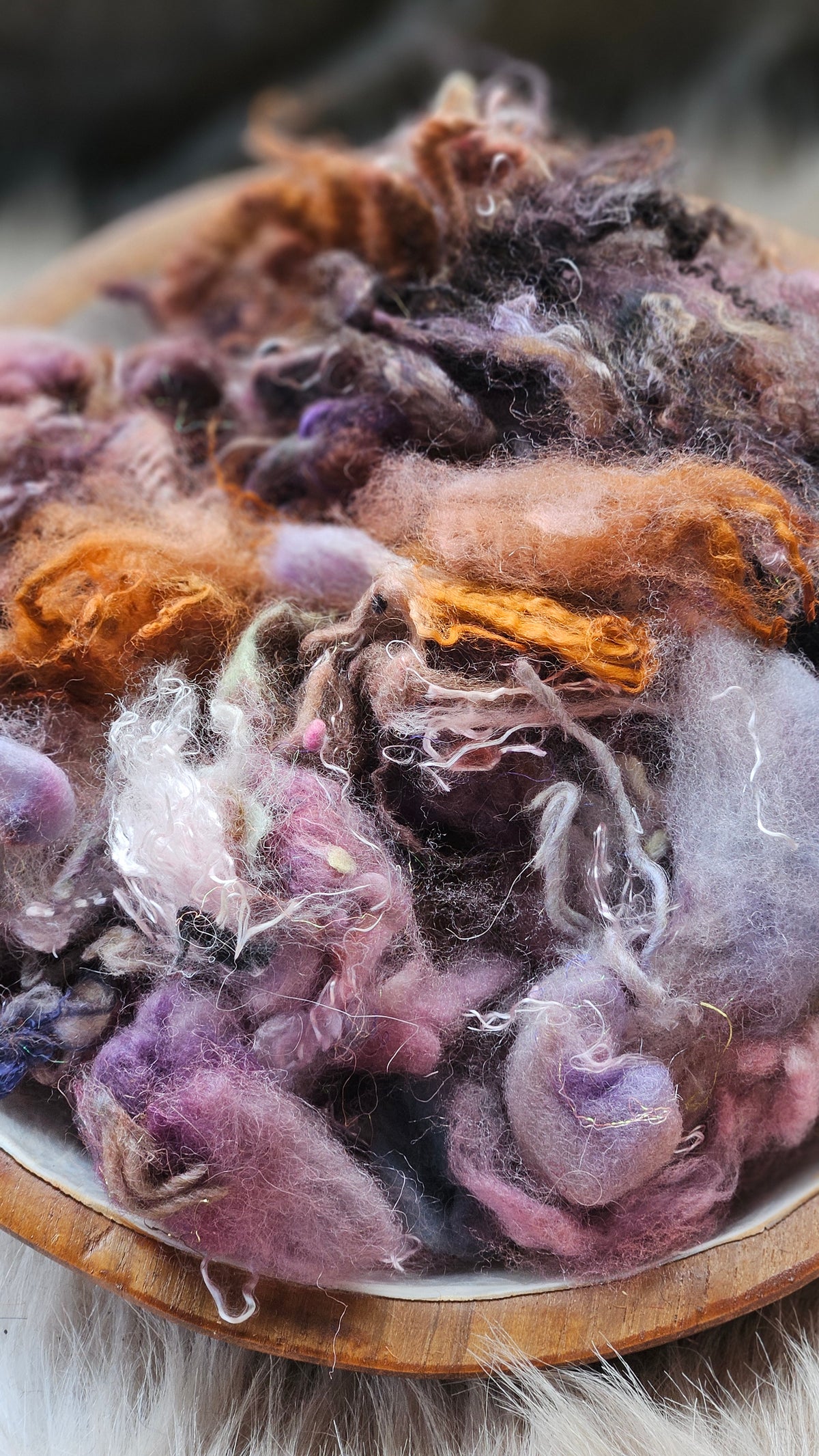 Broke but Happy - hand-dyed wool alpaca bamboo texture blend - 4 ounces | 114 grams