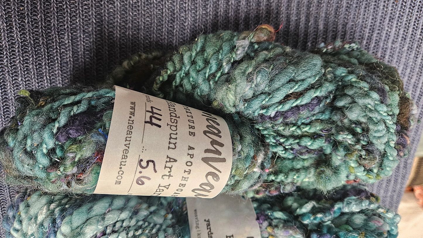 Handspun Yarn Lot - 3 Skeins Tealberry