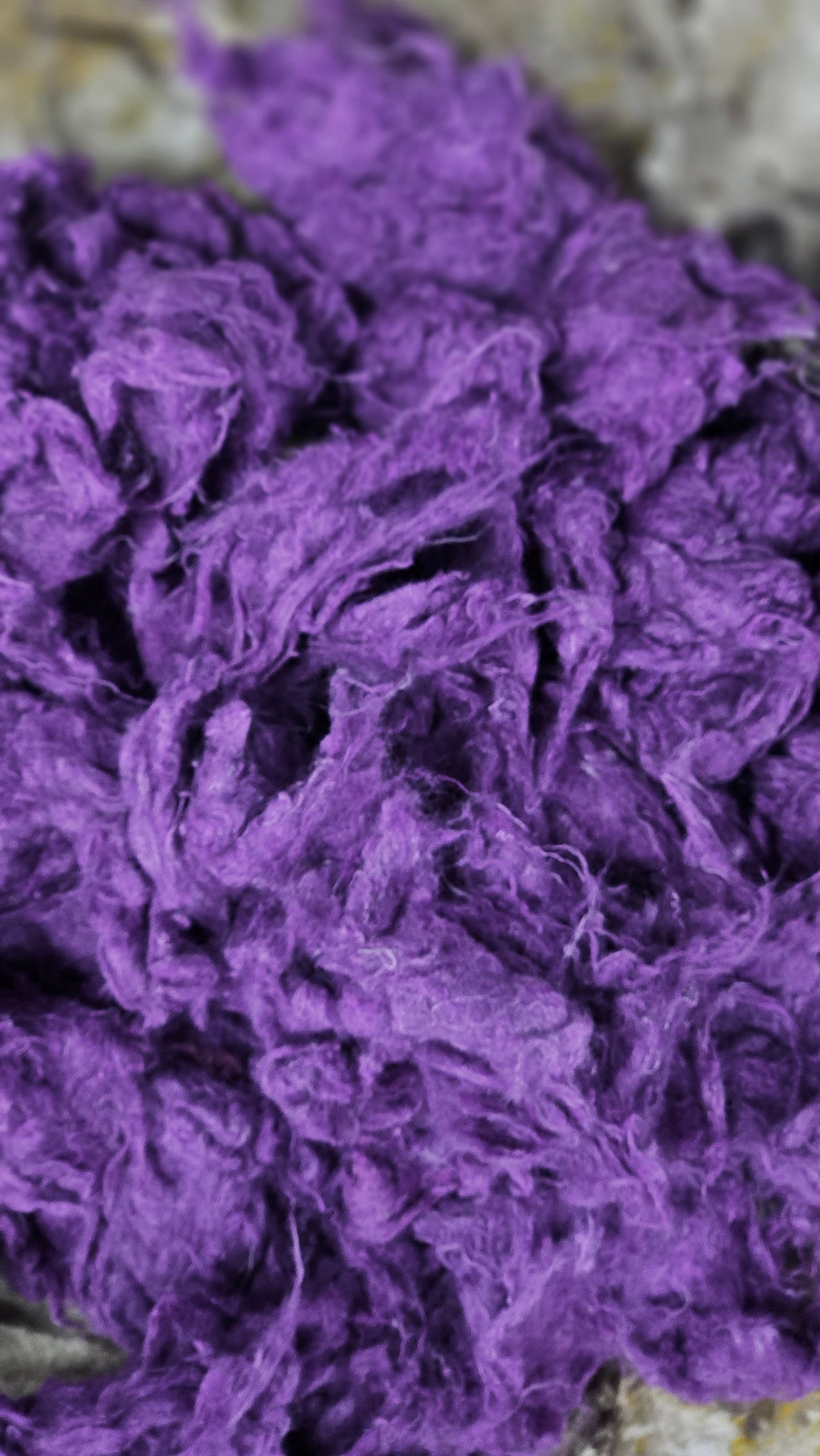 COLEUS - hand-dyed recycled cotton noil "feathers" effects texture for blending, felting, and papermaking - 2.5 oz | 71 g