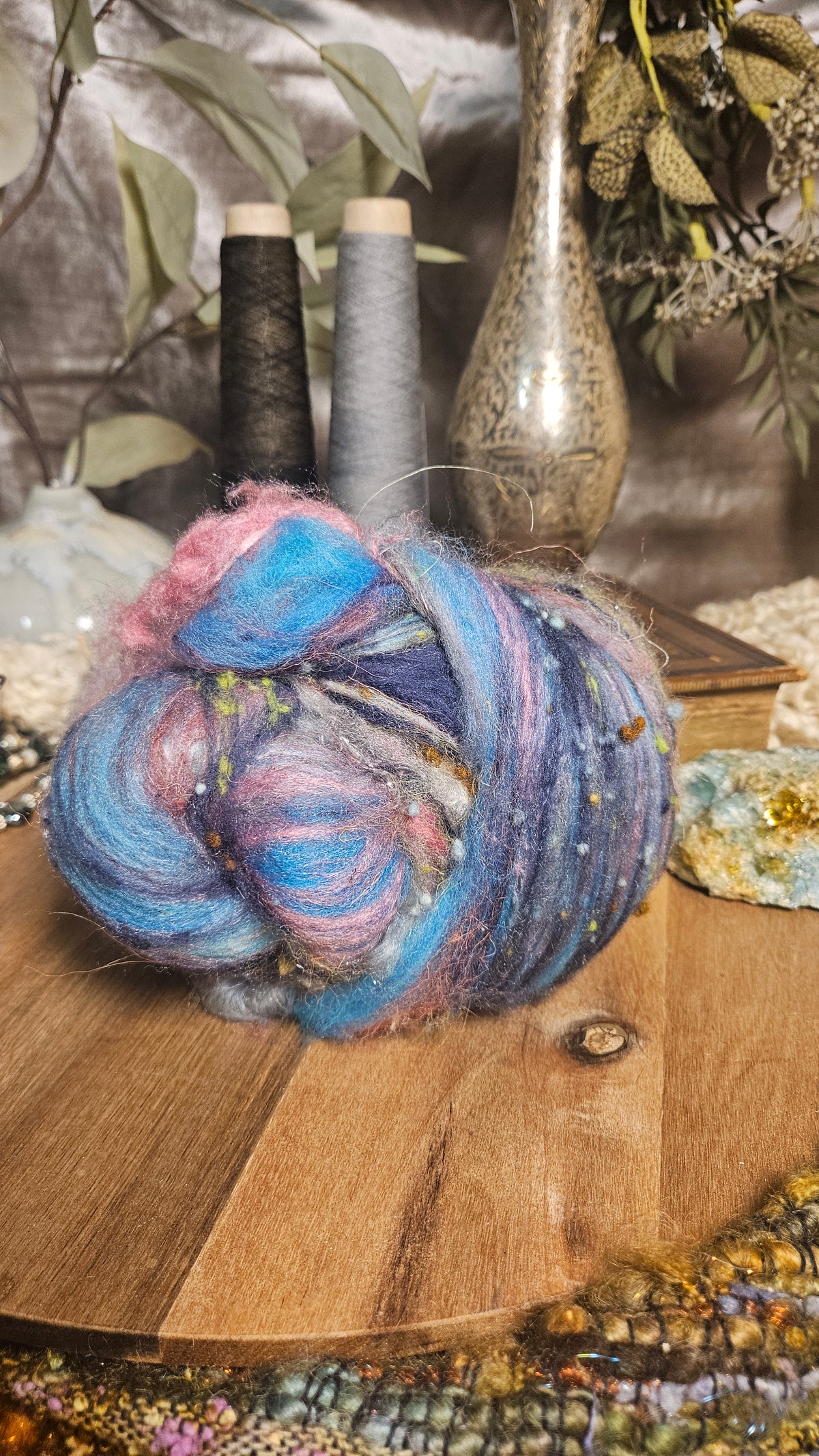 Shaniko Wool Silk Flax Neauveau Art Batt 3005 - 2 oz | 57 g