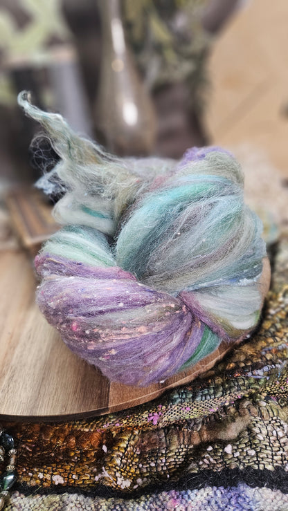 Shaniko Wool Silk Flax Neauveau Art Batt 908 - 3.8 oz
