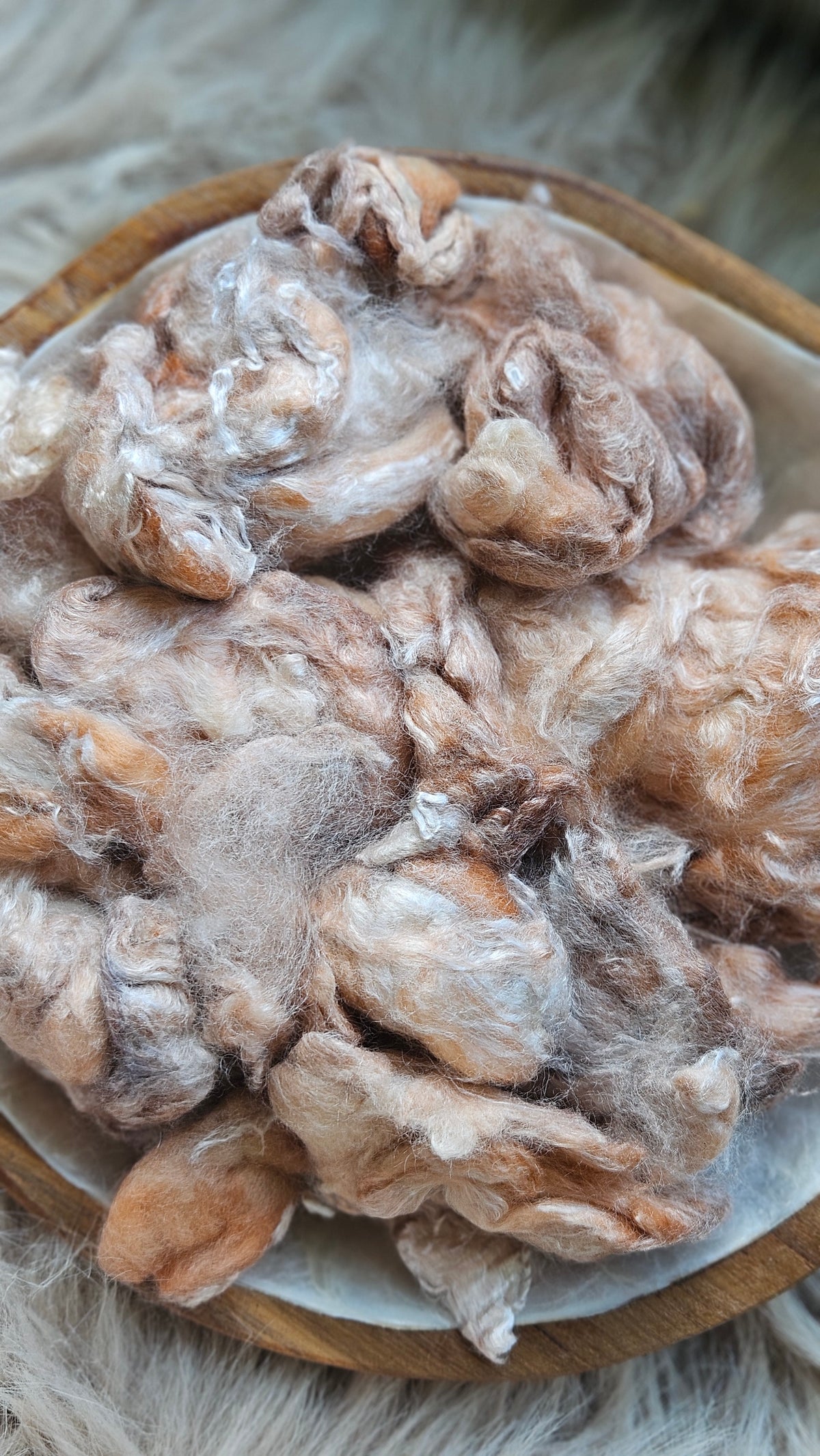 Churro - hand-dyed fine wool and silky bamboo mill ends - 5 oz |  142 g