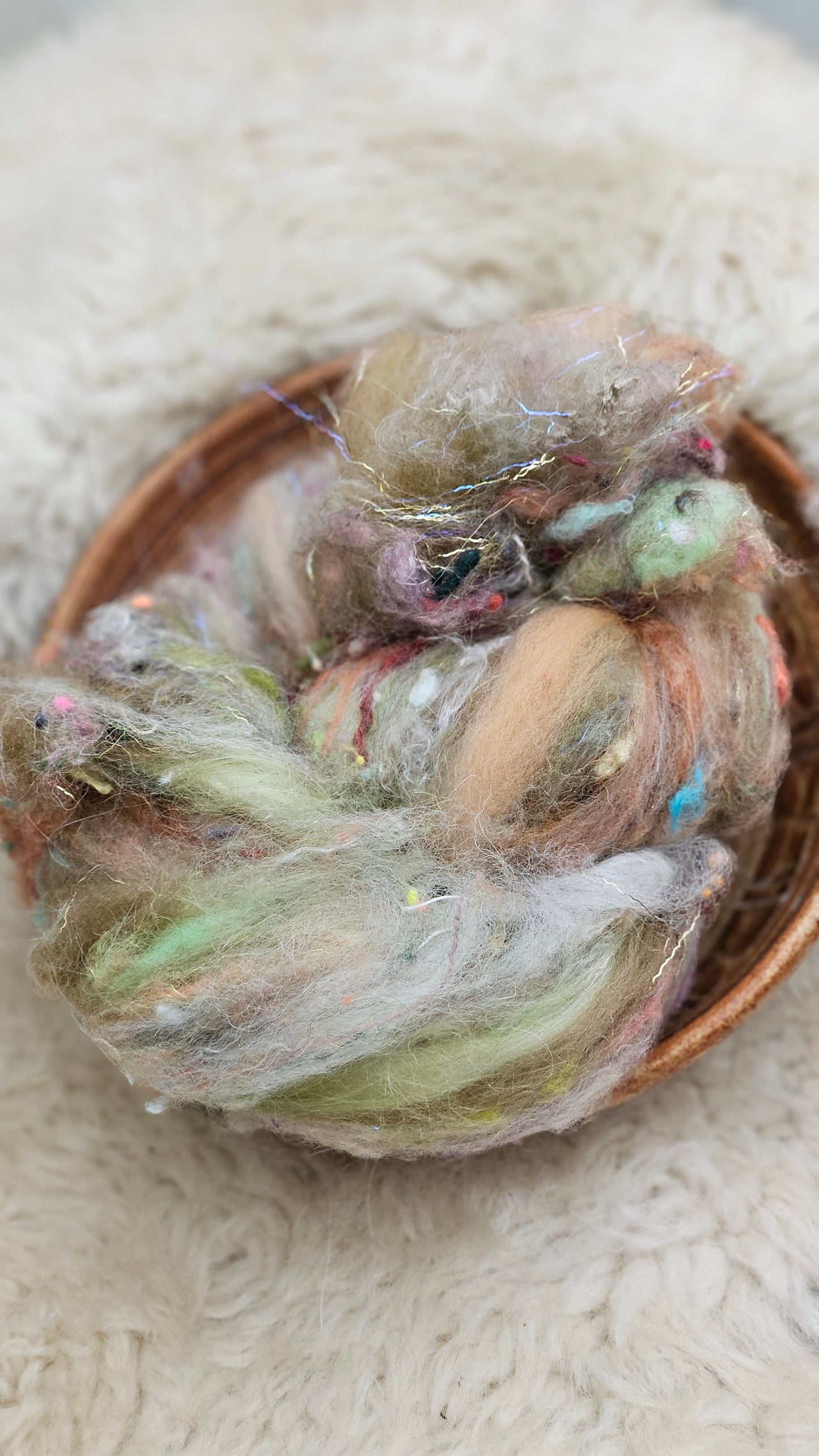 Luxe Layered Textured Art Batt - 001 - 2 ounces | 57 grams