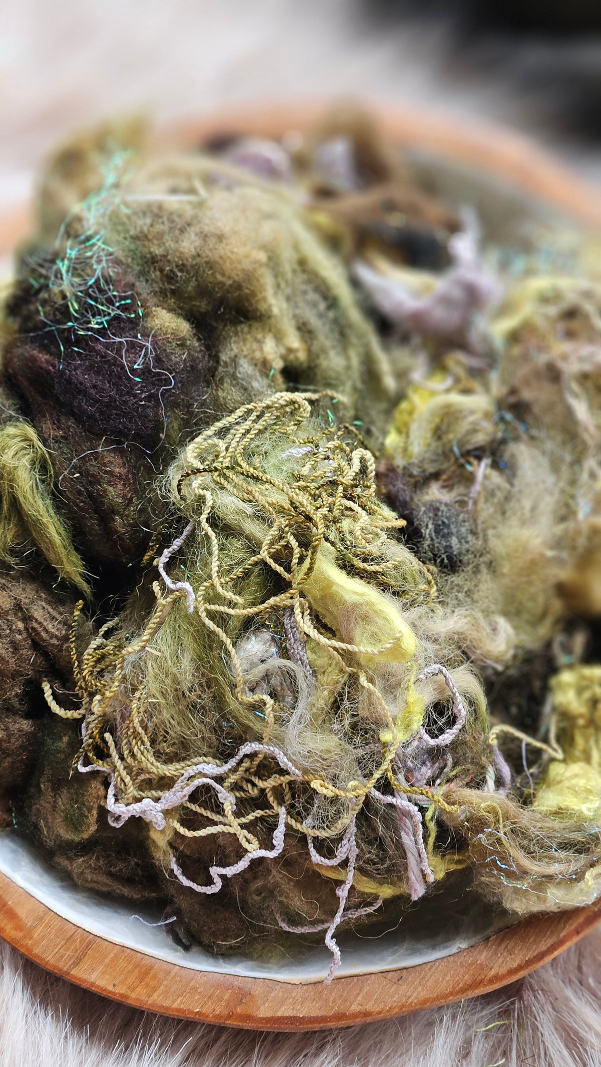 Oregon Woods - hand-dyed wool alpaca bamboo texture blend - 4 ounces | 114 grams