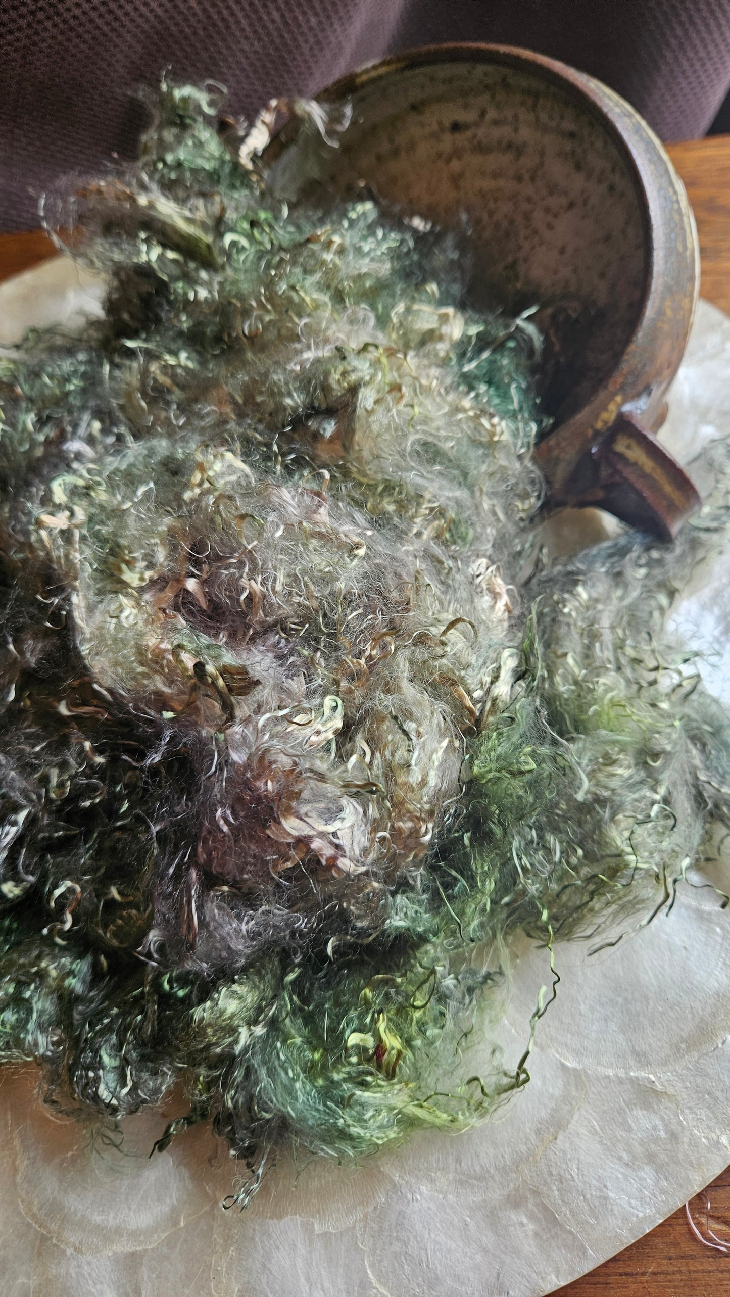 KORNERUPINE - hand-dyed eucalyptus crimp faux-silk for art yarn embellishing, fiber blending, felting, and papermaking - 2 oz | 57 g