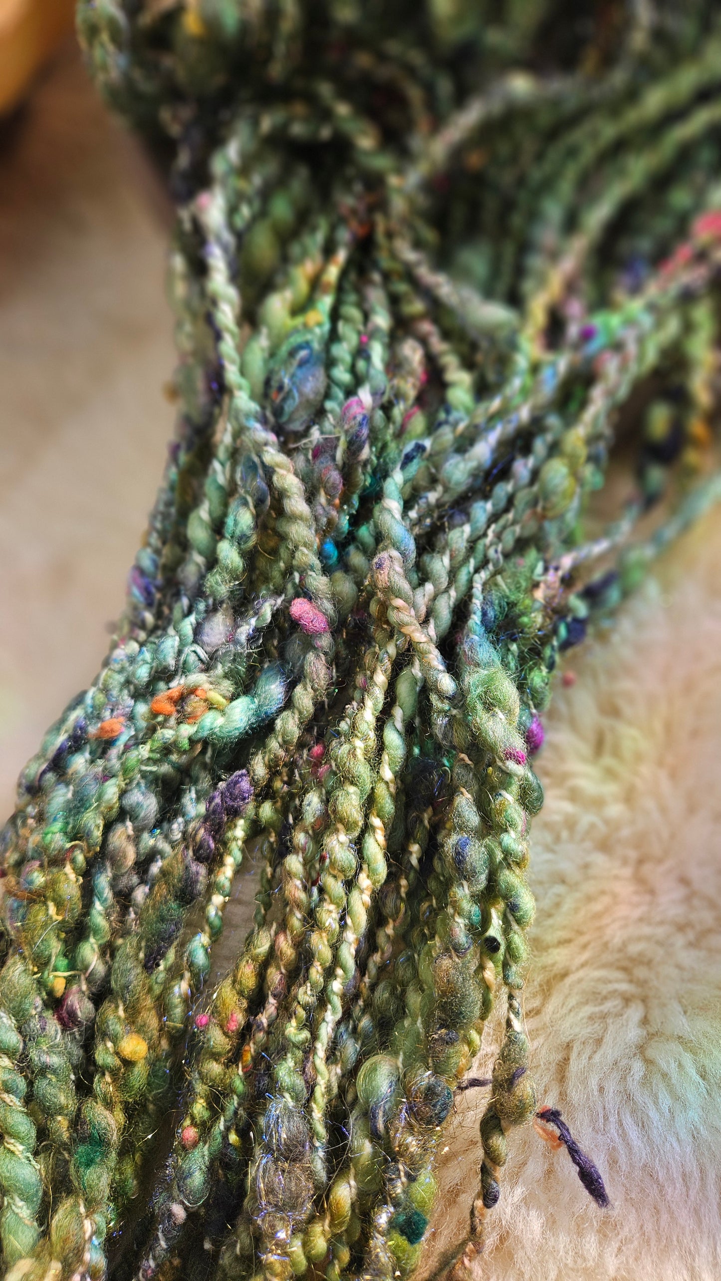 RIVER HYMN - Bulky Handspun Art Yarn XL Skein - 40 yards | 4 ounces | 113 grams