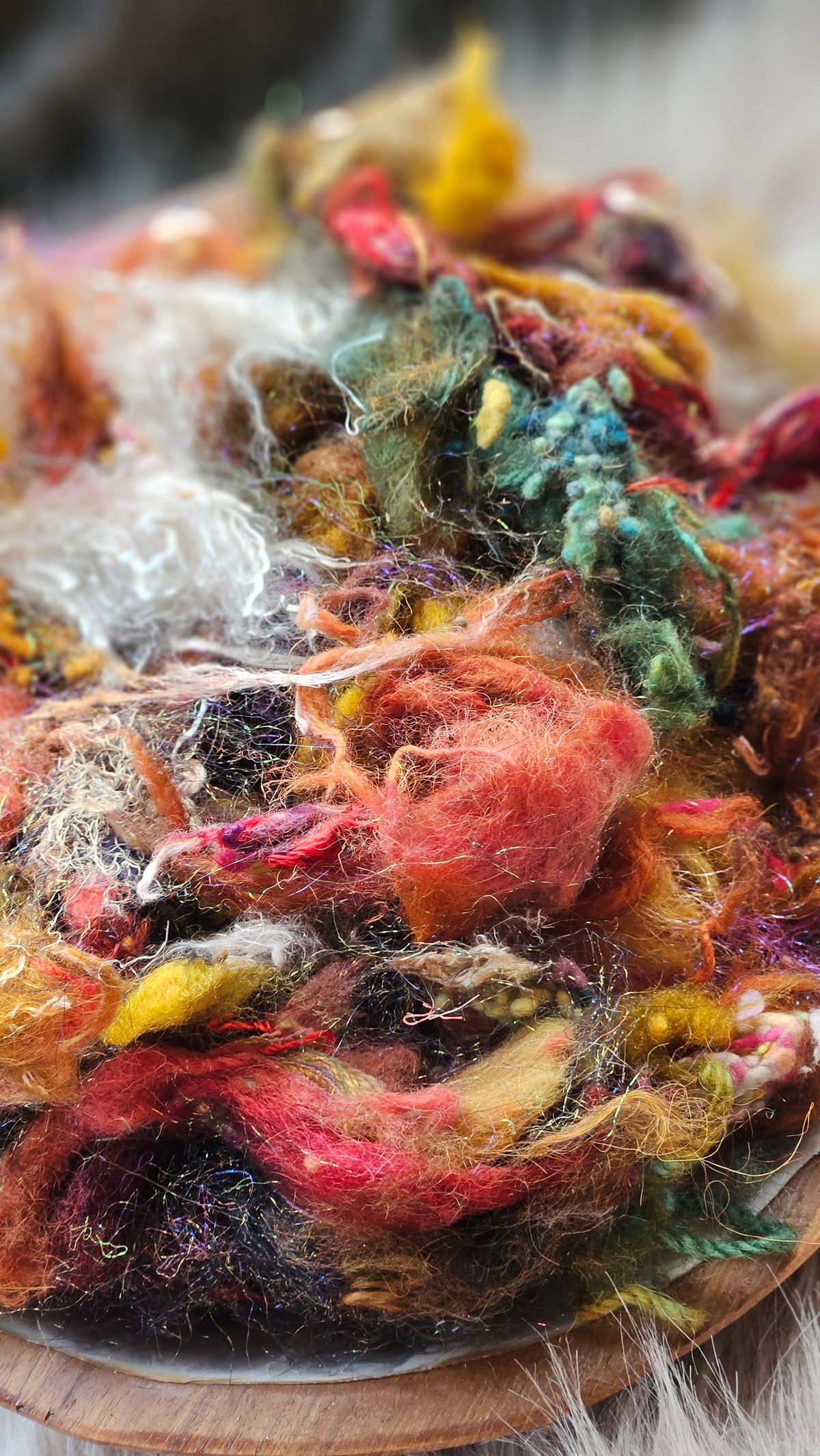 High but Grounded - hand-dyed wool alpaca bamboo texture blend - 4 ounces | 114 grams