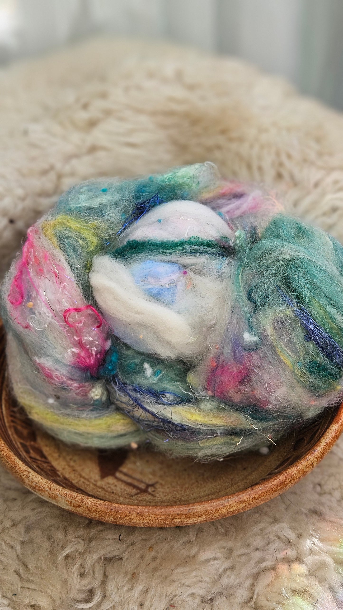 Luxe Layered Textured Art Batt - 041 - 2 ounces | 57 grams