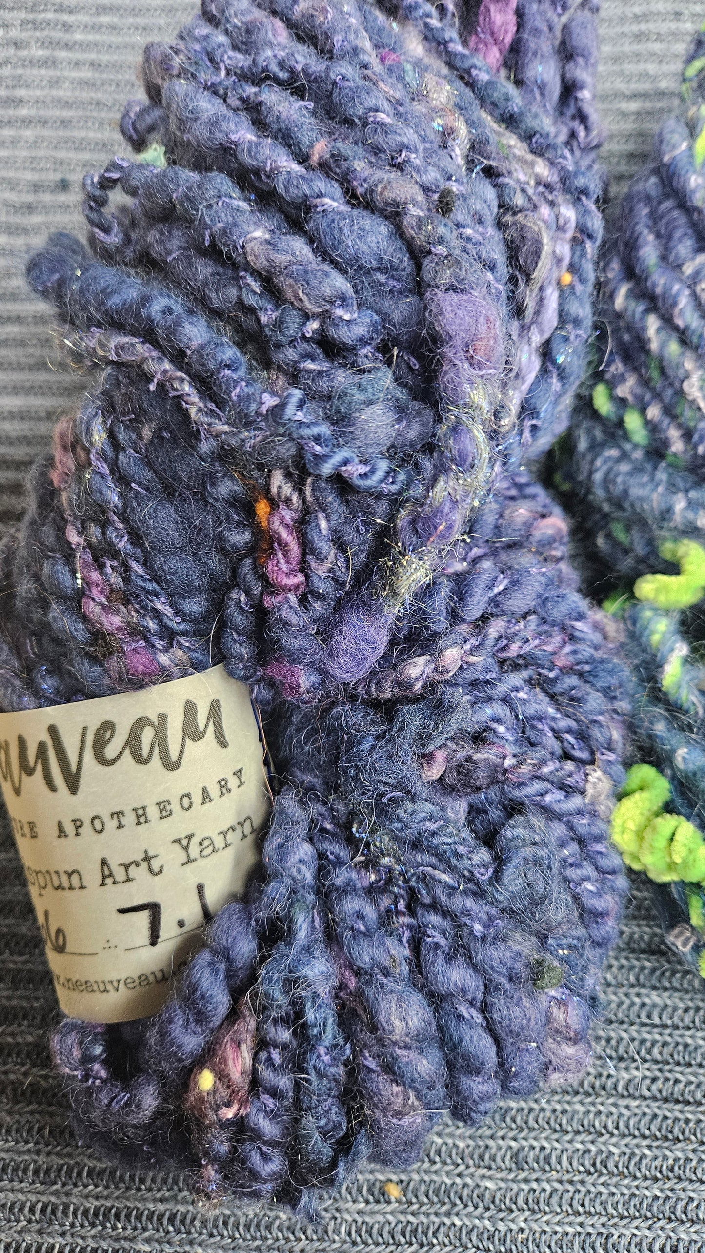 Handspun Yarn Lot - 3 Skeins Blueberry