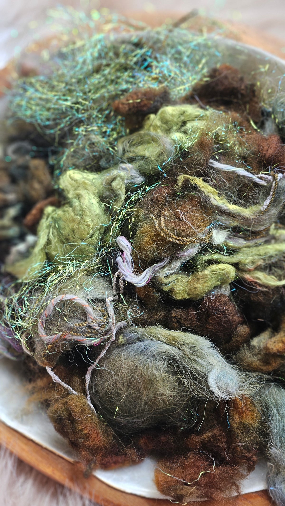 Hollow Confession - hand-dyed wool alpaca bamboo texture blend - 4 ounces | 114 grams
