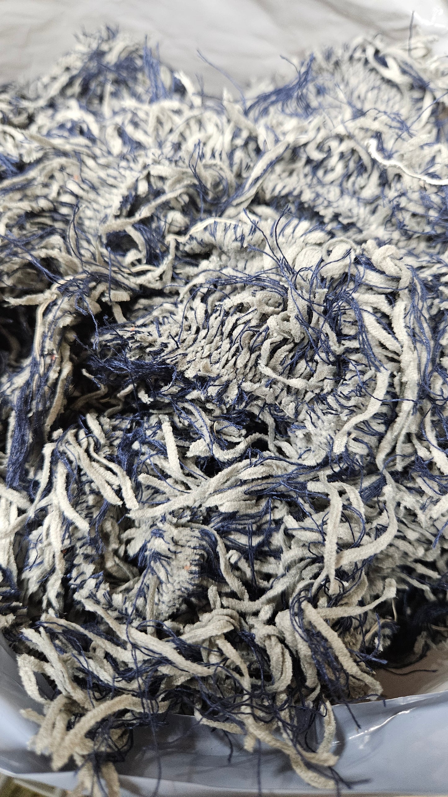 OCEAN STORM - bulk textile selvedge for rug weaving and art yarn - 4 POUNDS
