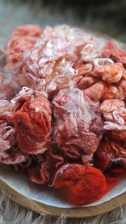 Rum Punch - wool & bamboo blend for spinning & felting - 5 oz |  142 g