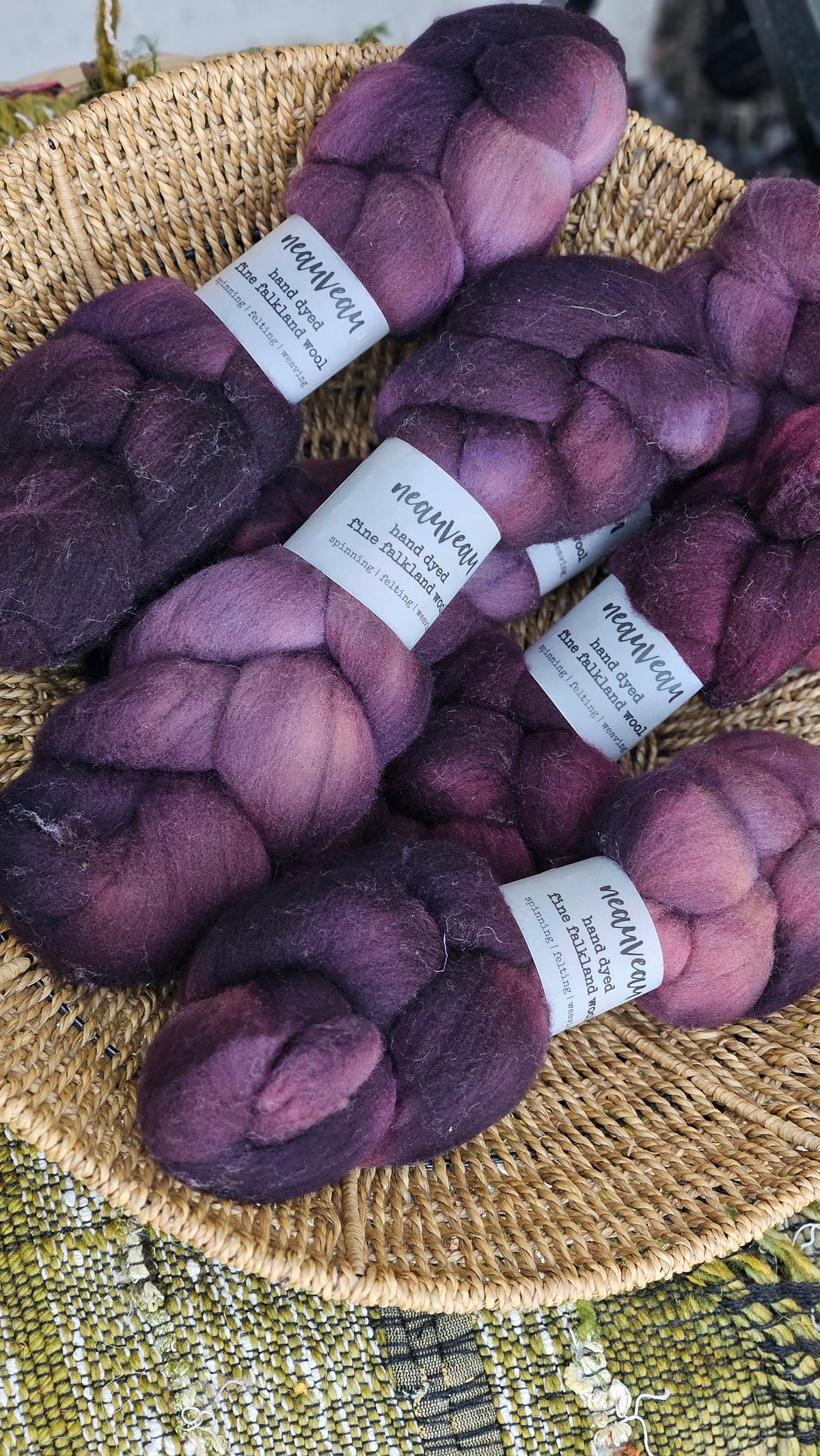 Mammoth - hand dyed fine wool roving for felting and blending - 2 ounces | 57 grams