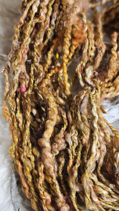 Handspun Bulky Art Yarn - 48 yards | 4.7 ounces - Botticelli Portrait 02