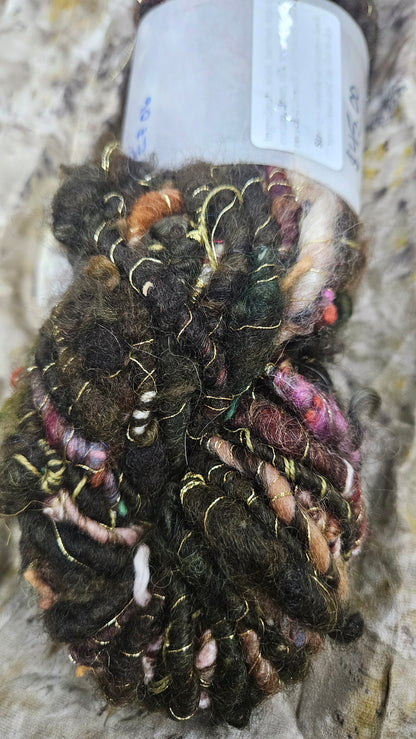Handspun Bulky Art Yarn - Enchanted Forest Collection 06