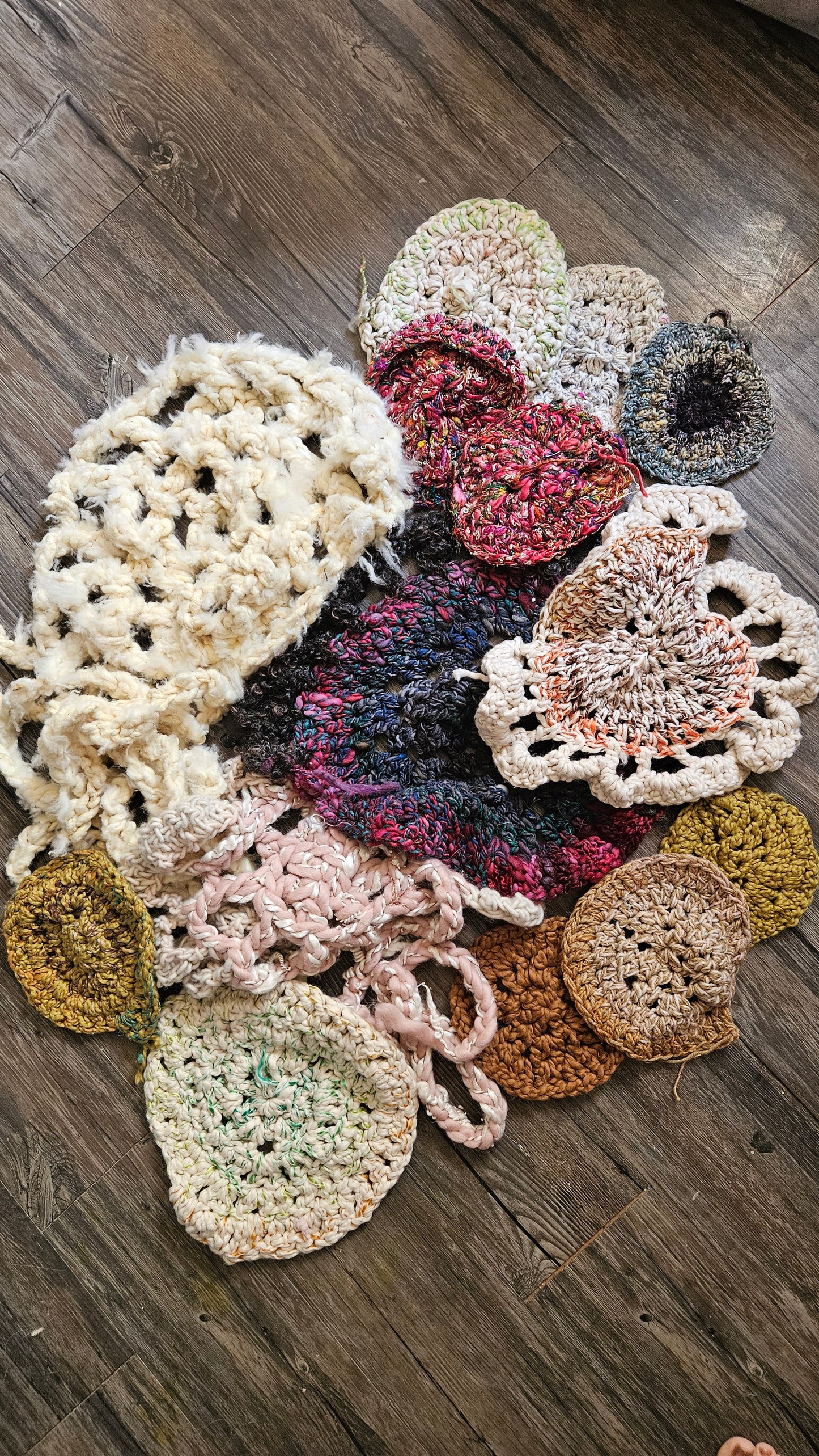 Freeform Crochet Embellishment Lot - 14 pieces