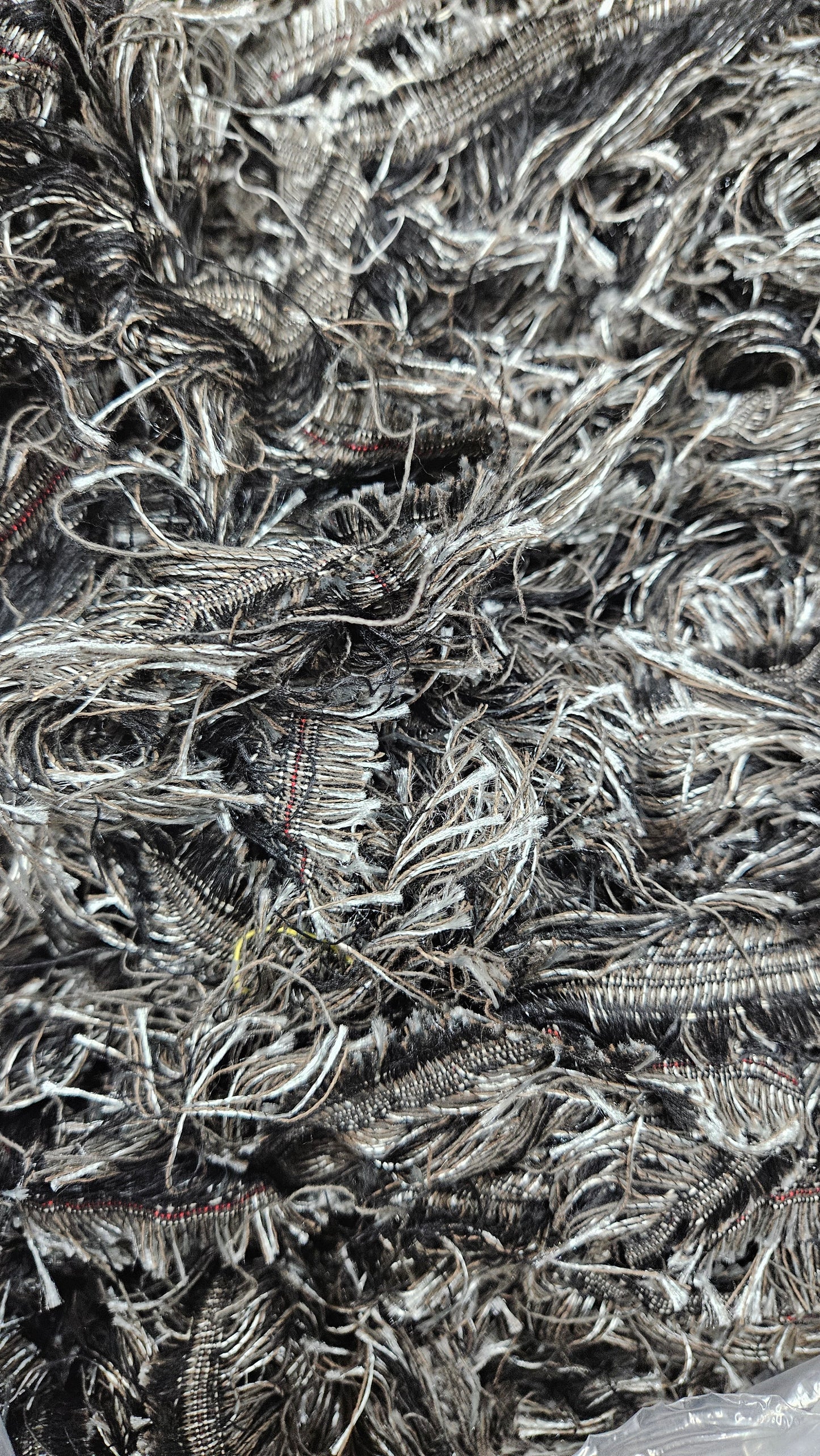 DARK HORSE - bulk textile selvedge for rug weaving and art yarn - 5 POUNDS