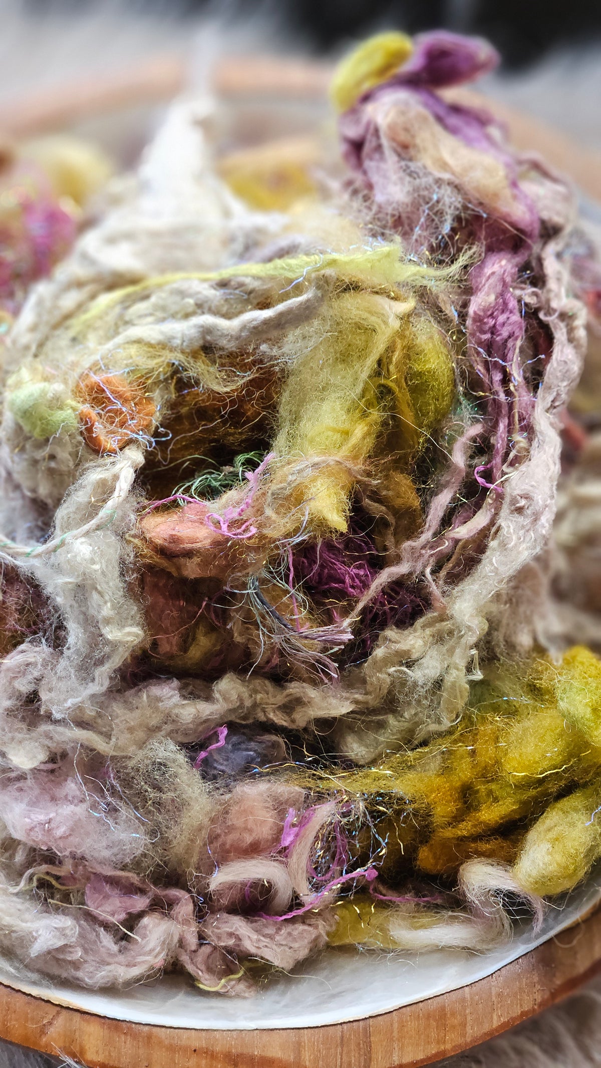 Wild Grace - hand-dyed wool alpaca bamboo texture blend - 4 ounces | 114 grams