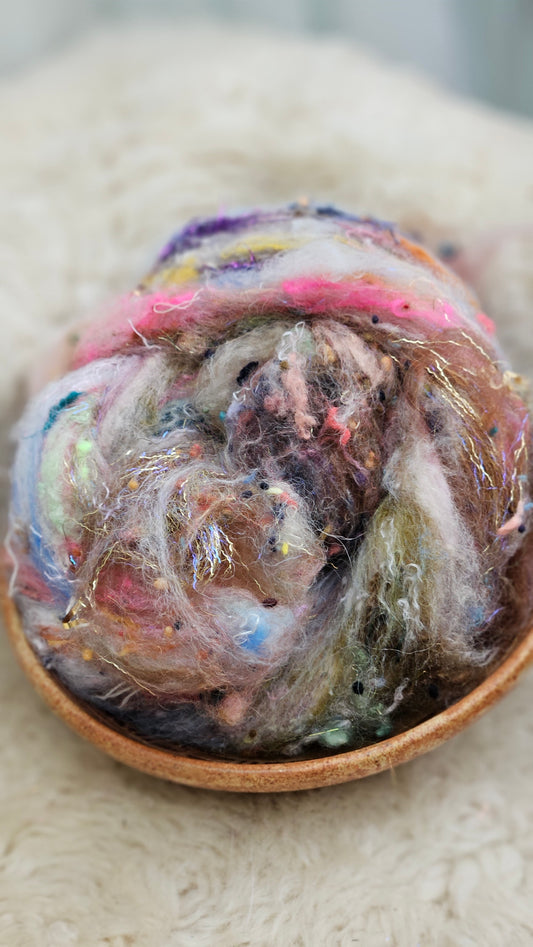 Luxe Layered Textured Art Batt - 035 - 2 ounces | 57 grams