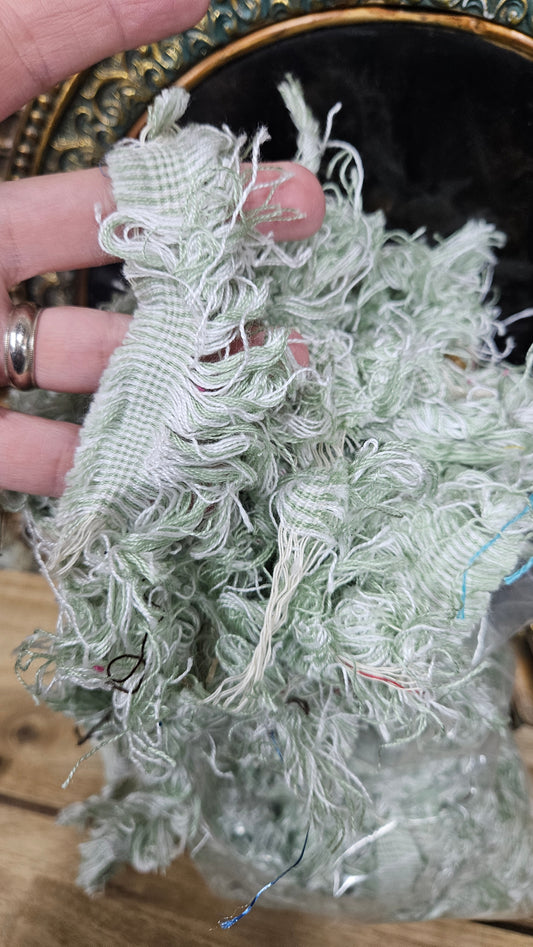 QUARTZ BEACH - shaggy fringe ribbon for tapestry weaving and fiber art - QUARTZ07 (.7 lb)