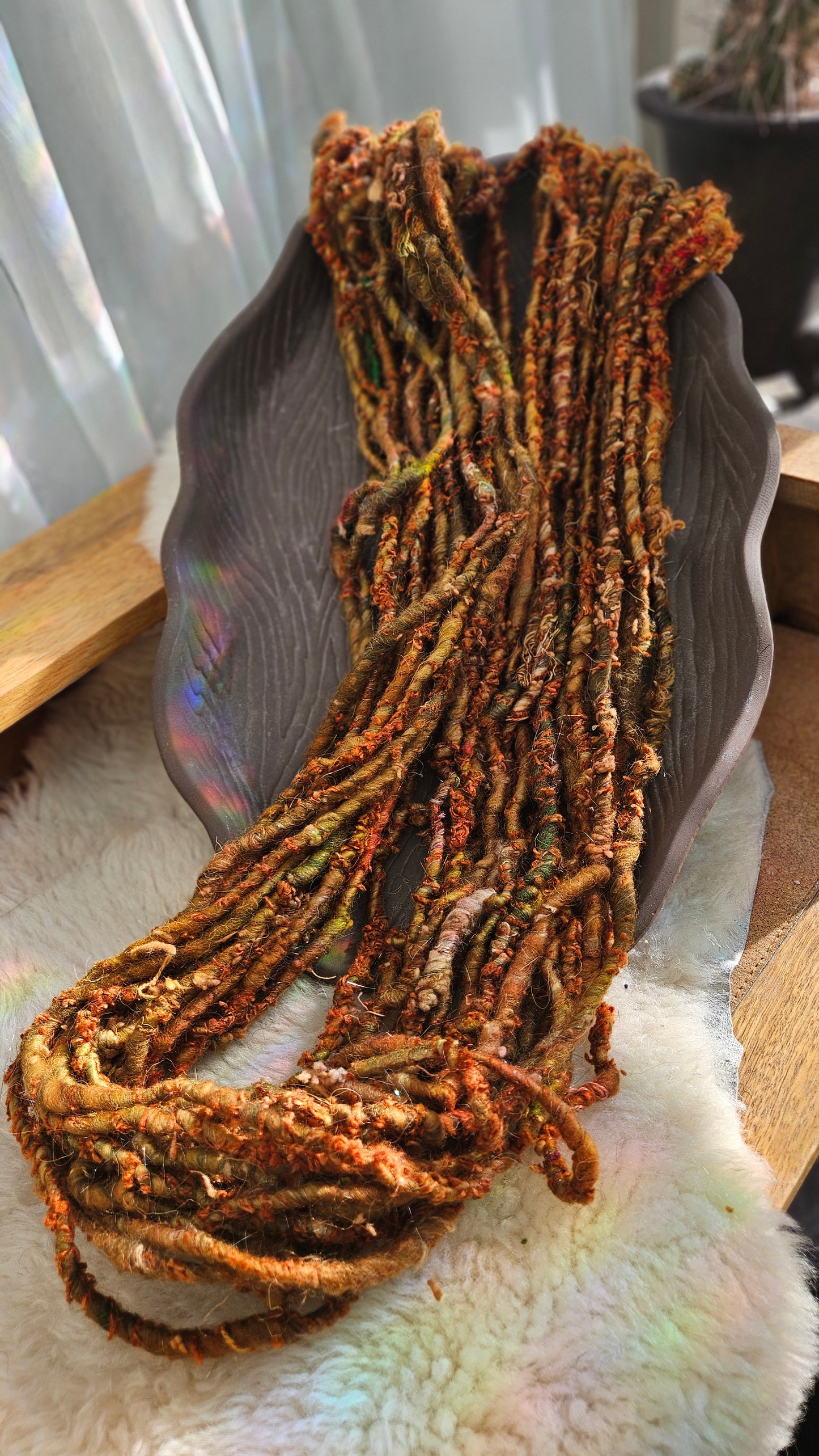 EMBER SPIRAL - Bulky Handspun Art Yarn XL Skein - 36 yards | 6 ounces | 170 grams