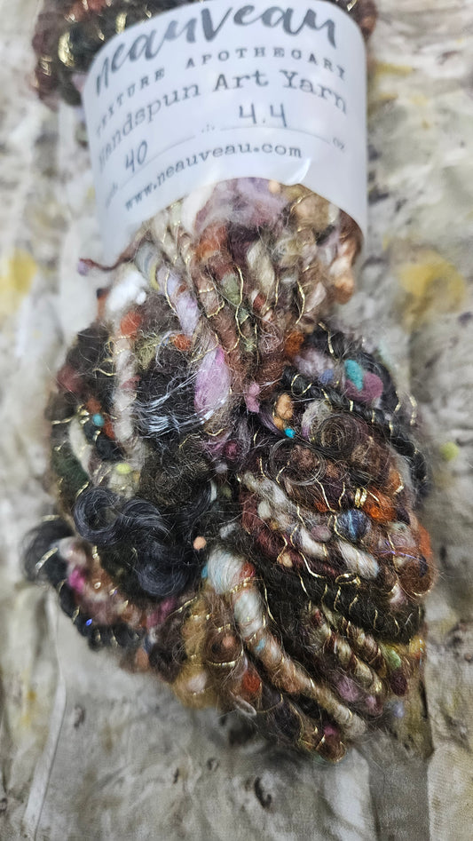Handspun Bulky Art Yarn - Enchanted Forest Collection 10
