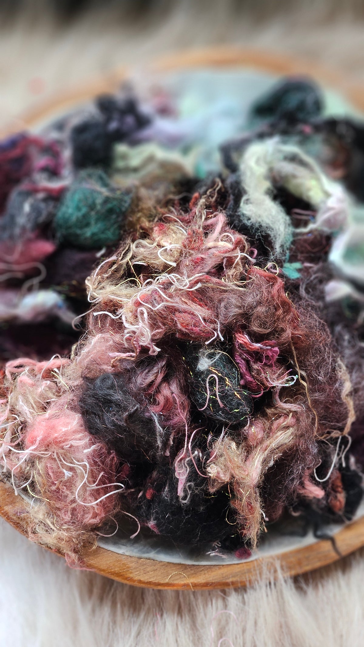 Gentle Reckoning - hand-dyed wool alpaca bamboo texture blend - 4 ounces | 114 grams