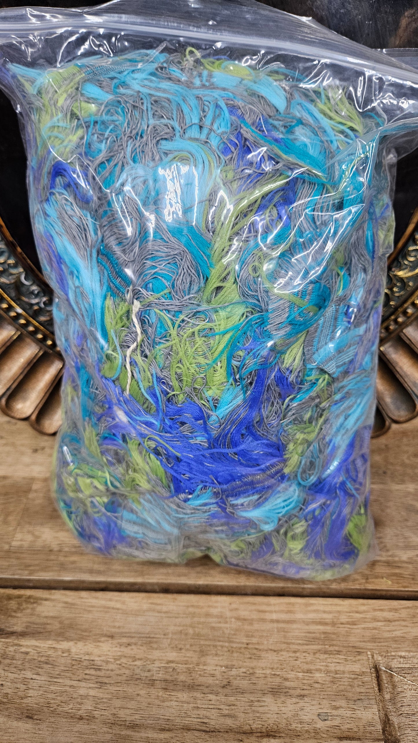 KOI POND - shaggy fringe ribbon for tapestry weaving and fiber art - SAPH0203 (.95 lb)