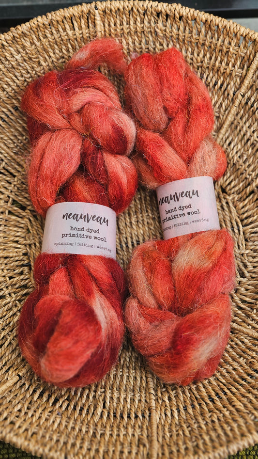 Stockings - primitive hand dyed wool roving for felting and blending - 2 ounces | 57 grams