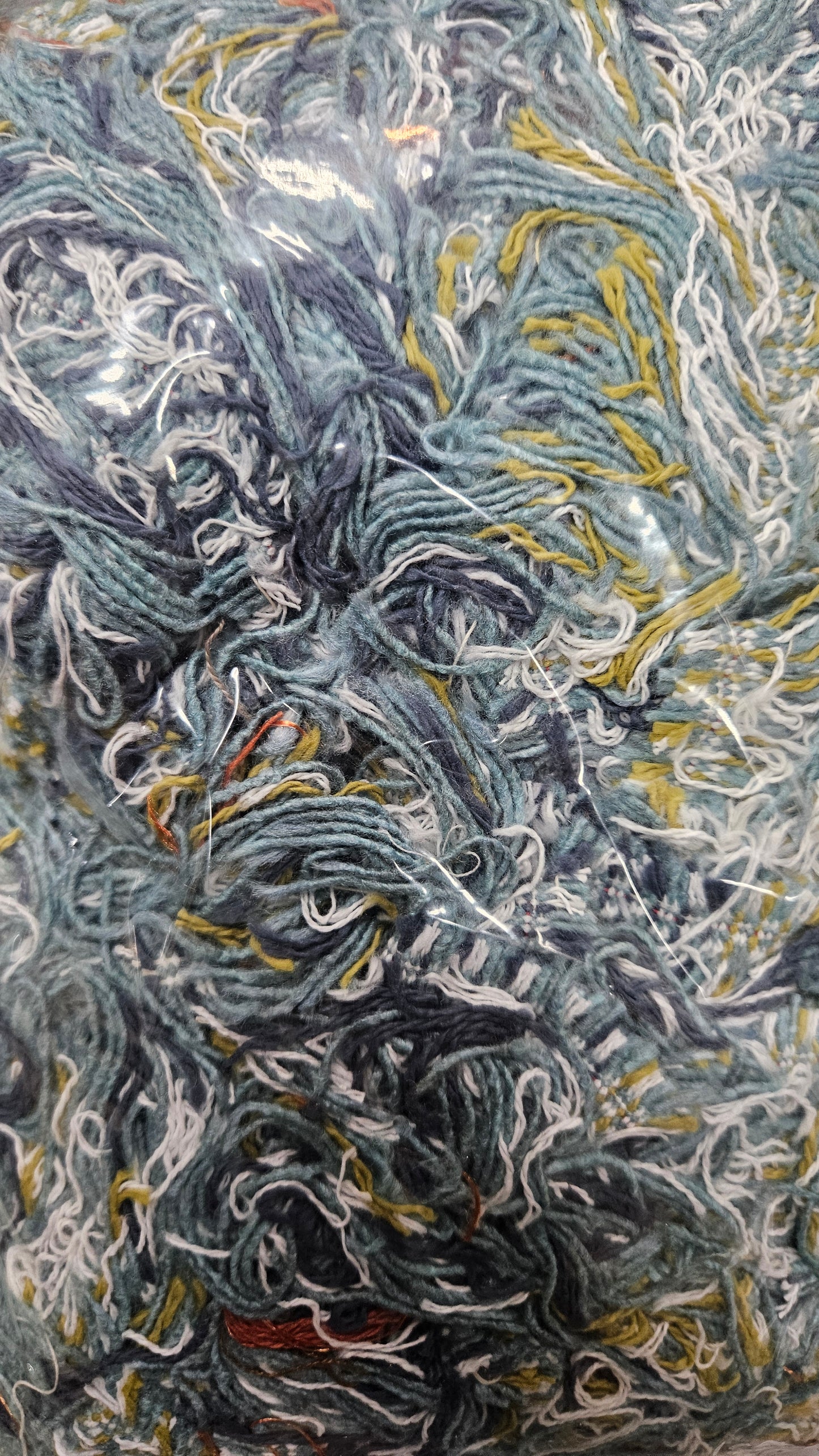 SEASHORE - textile selvedge for rug and art weaving and art yarn - SEA008 (1 lb)