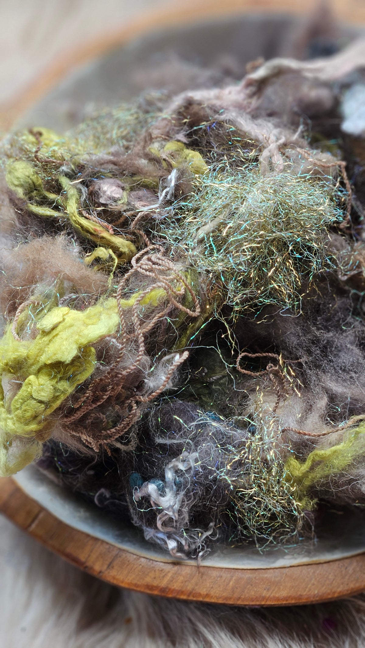 Poor but Kind - hand-dyed wool alpaca bamboo texture blend - 4 ounces | 114 grams