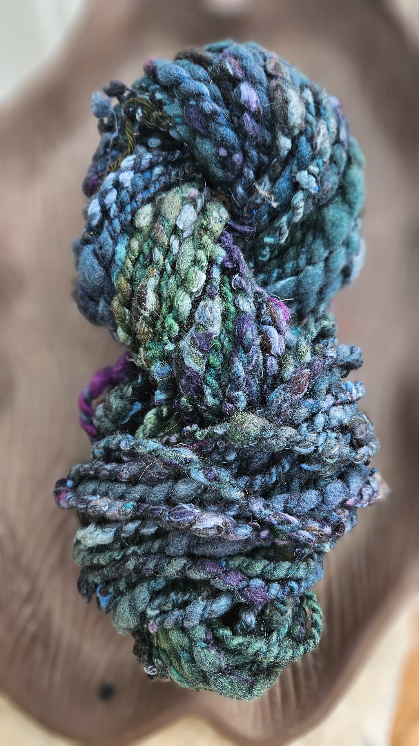 CLOUDSPINNER - Bulky Handspun Art Yarn XL Skein - 48 yards | 5 ounces | 142 grams