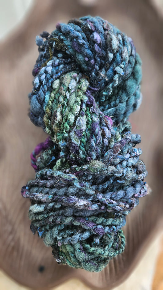 CLOUDSPINNER - Bulky Handspun Art Yarn XL Skein - 48 yards | 5 ounces | 142 grams