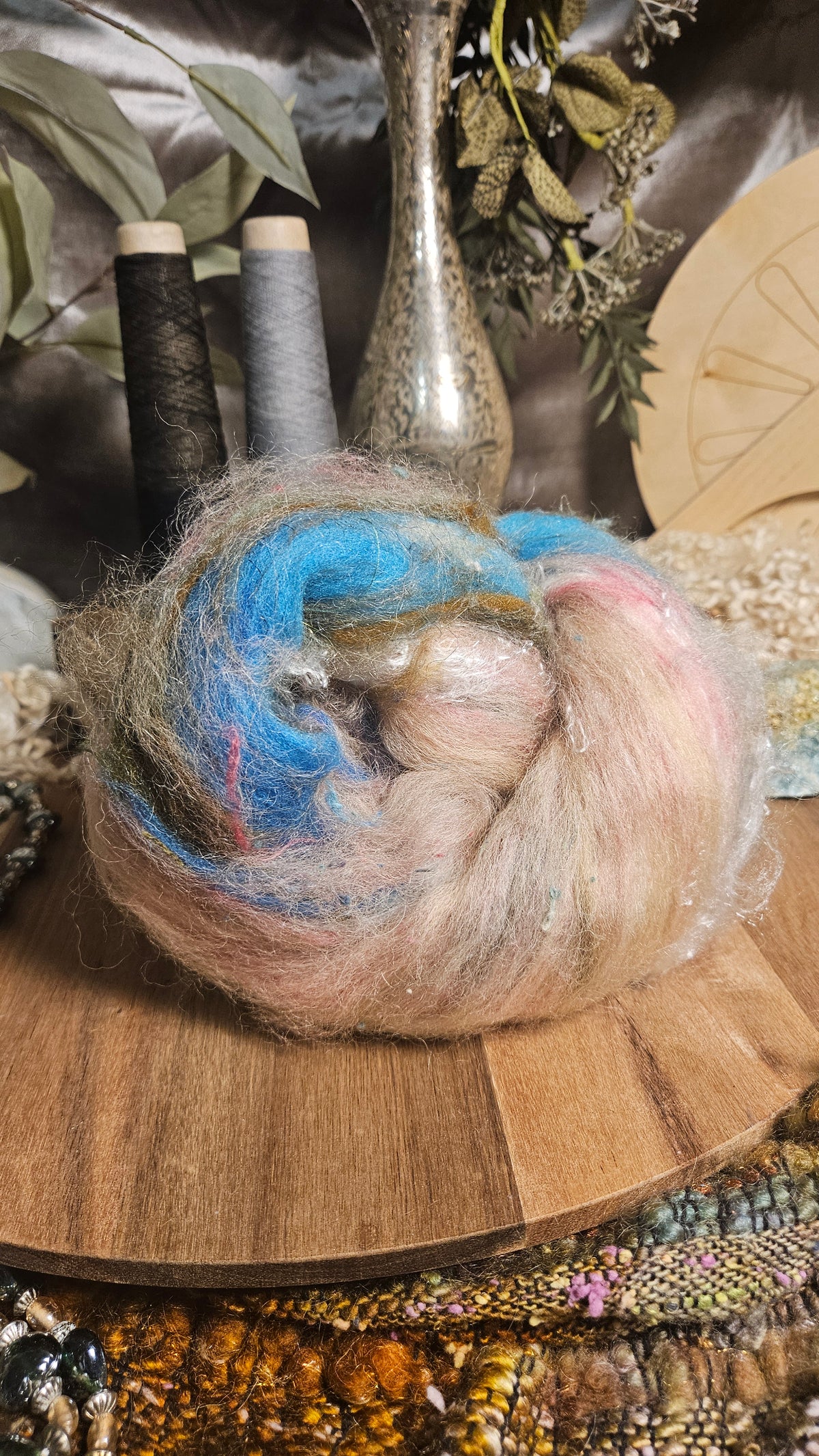 Shaniko Wool Silk Flax Neauveau Art Batt 3003 - 2 oz | 57 g