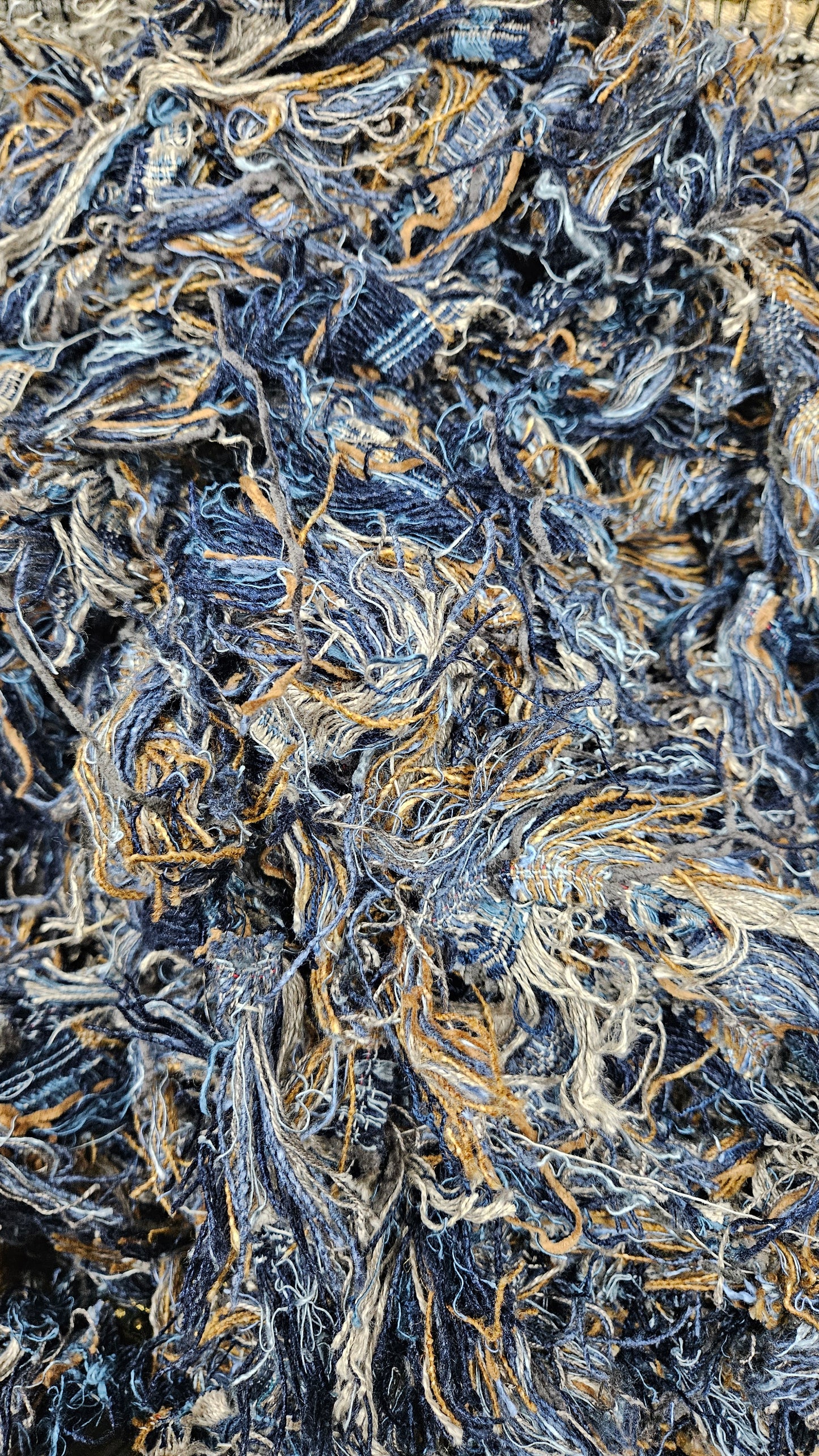 BULK 07 - shaggy fringe ribbon for tapestry weaving and fiber art - 4.5 POUNDS