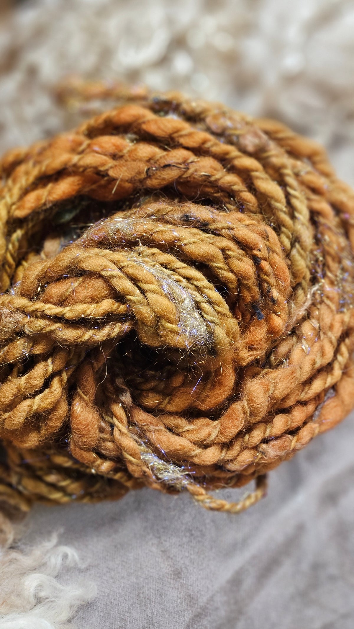 Handspun Bulky Art Yarn - 28 yards | 2.1 ounces - Botticelli Portrait 05