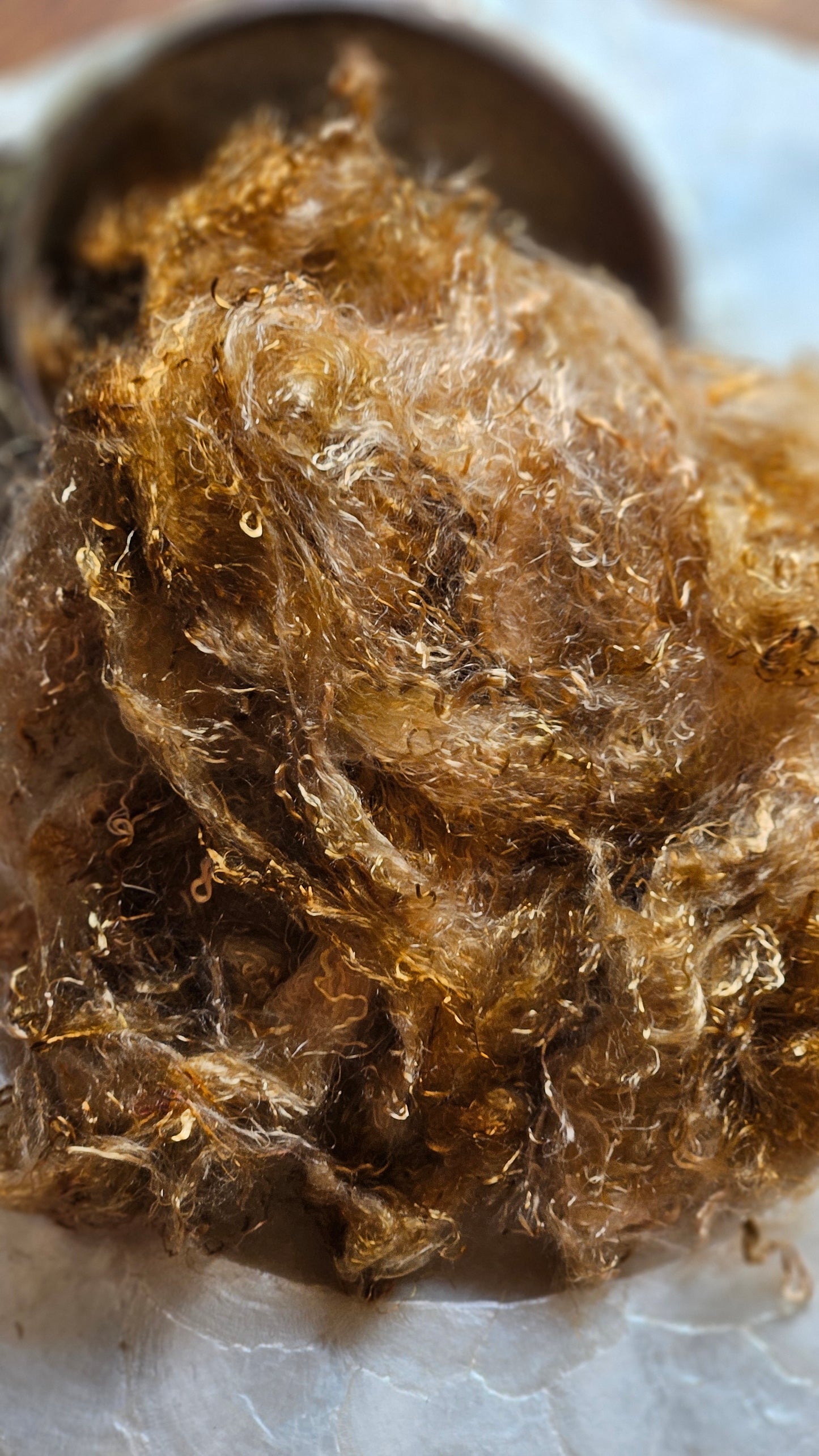 WULFENITE - hand-dyed eucalyptus crimp faux-silk for art yarn embellishing, fiber blending, felting, and papermaking - 2 oz | 57 g