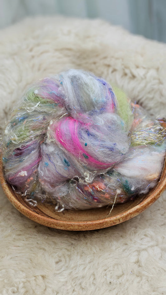 Luxe Layered Textured Art Batt - 023 - 2 ounces | 57 grams