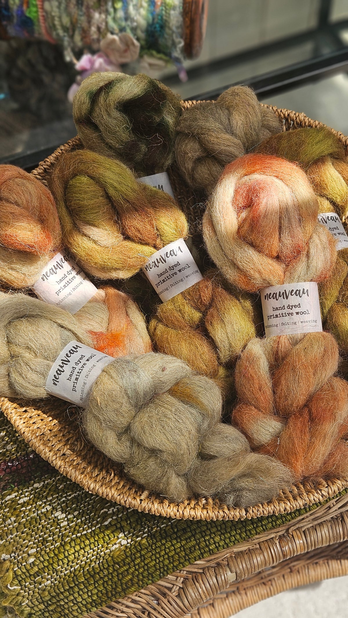 Fieldstone - primitive hand dyed wool roving for felting and blending - 2 ounces | 57 grams