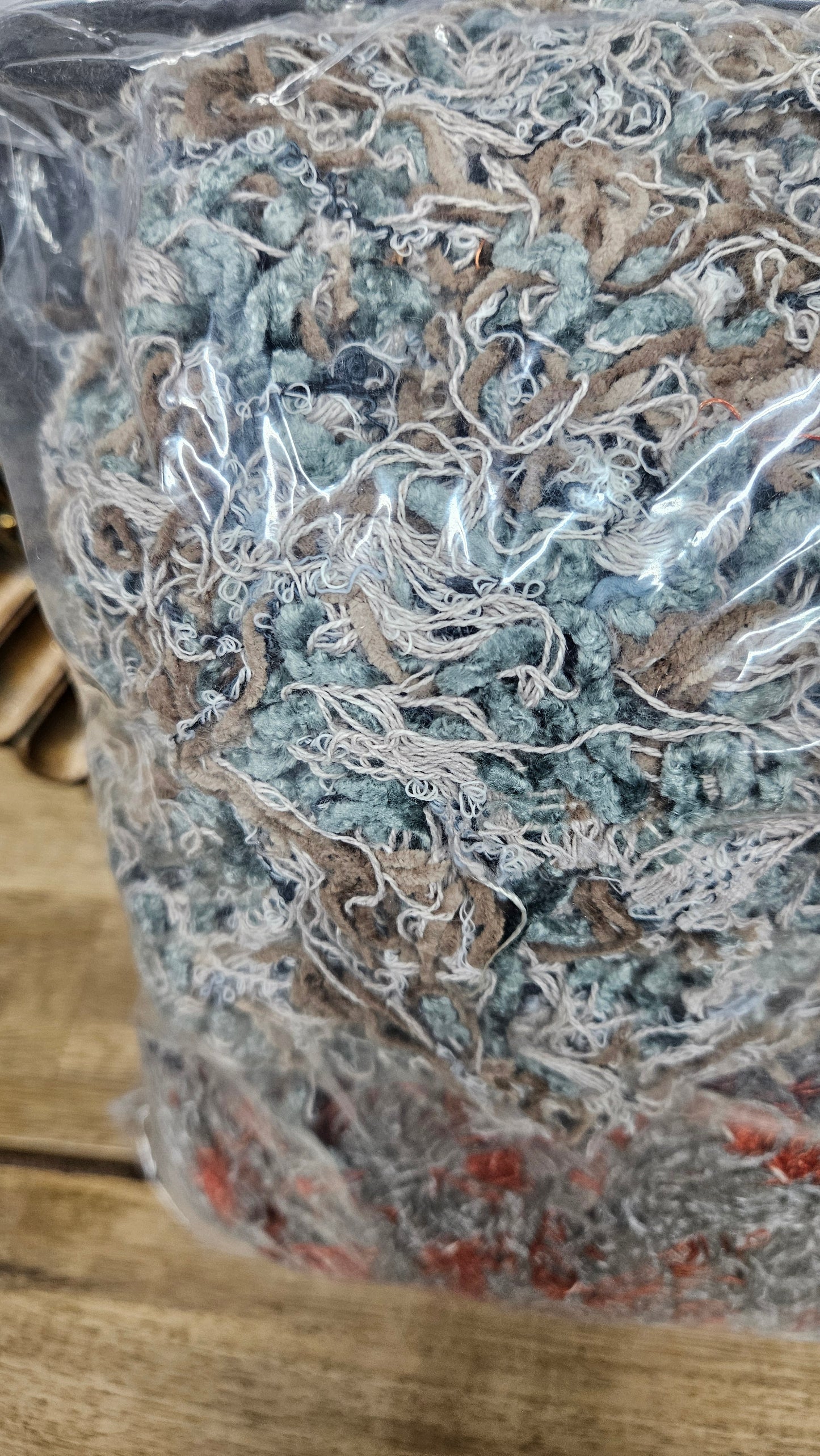 QUARTZ BEACH - shaggy fringe ribbon for tapestry weaving and fiber art - QUARTZ02 (.9 lb)