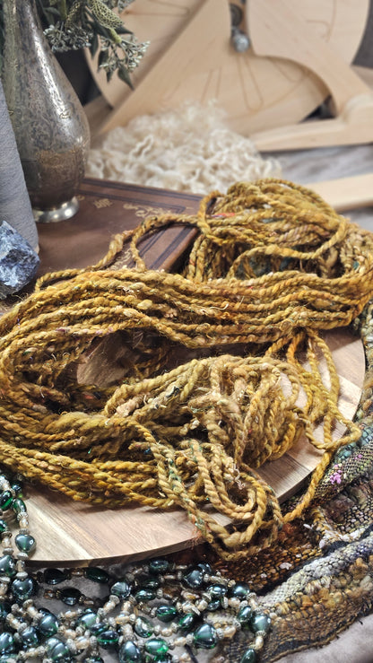 Handspun Bulky Art Yarn - 40 yards | 4 ounces - Botticelli Portrait 04