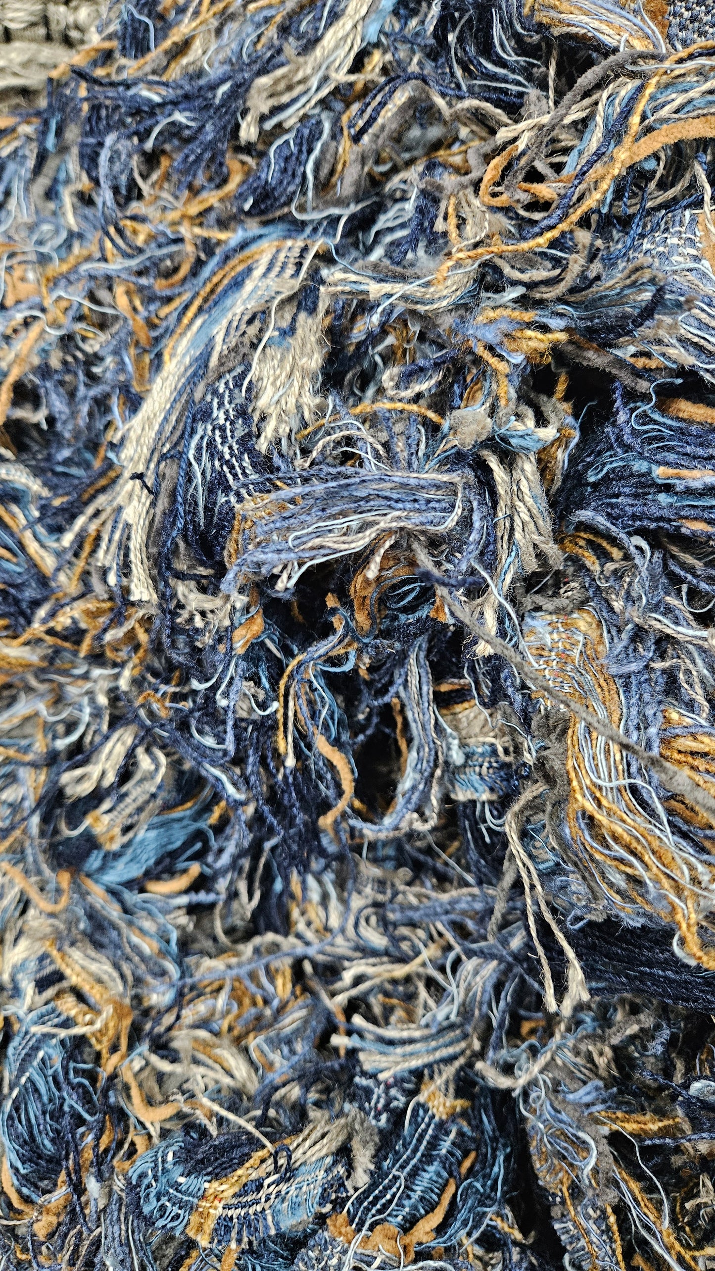 BULK 07 - shaggy fringe ribbon for tapestry weaving and fiber art - 4.5 POUNDS